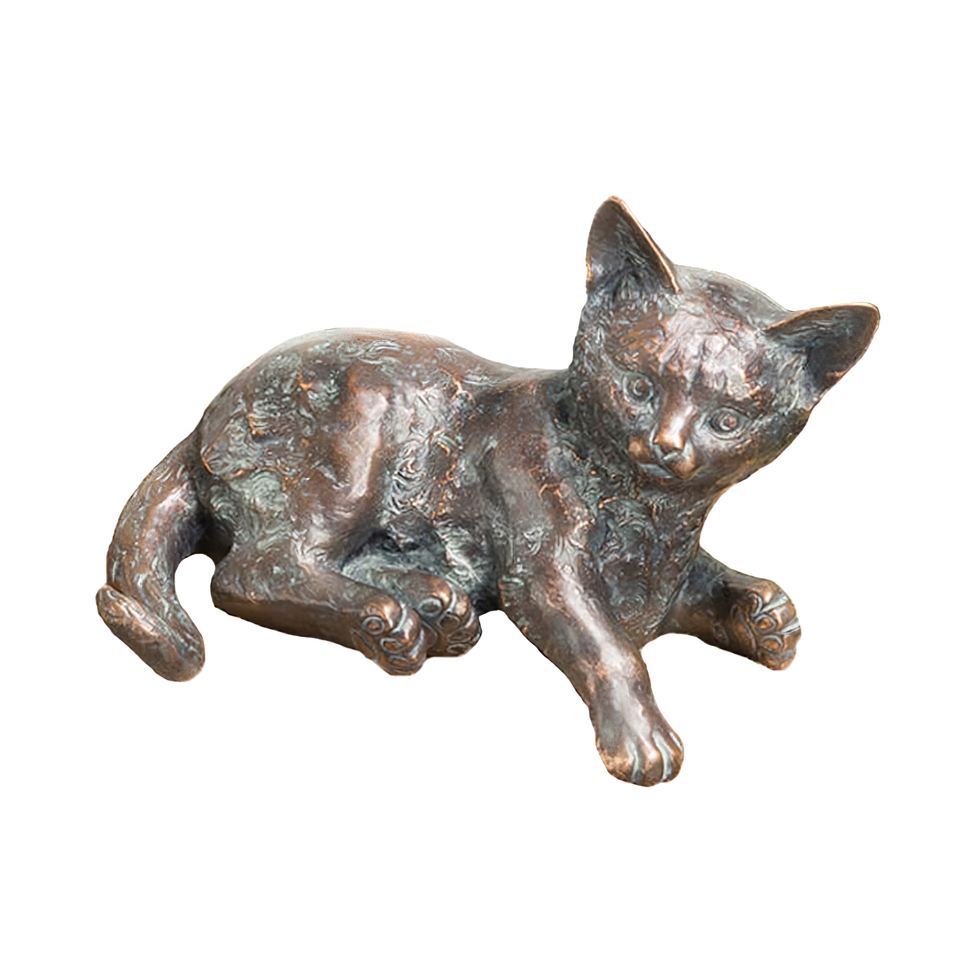 Chaton en bronze - Set de 3 figurines d'animaux - Chaton