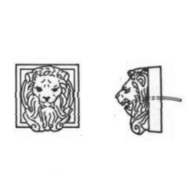 Gargouille en pierre avec lion - King Leo / Portland blanc