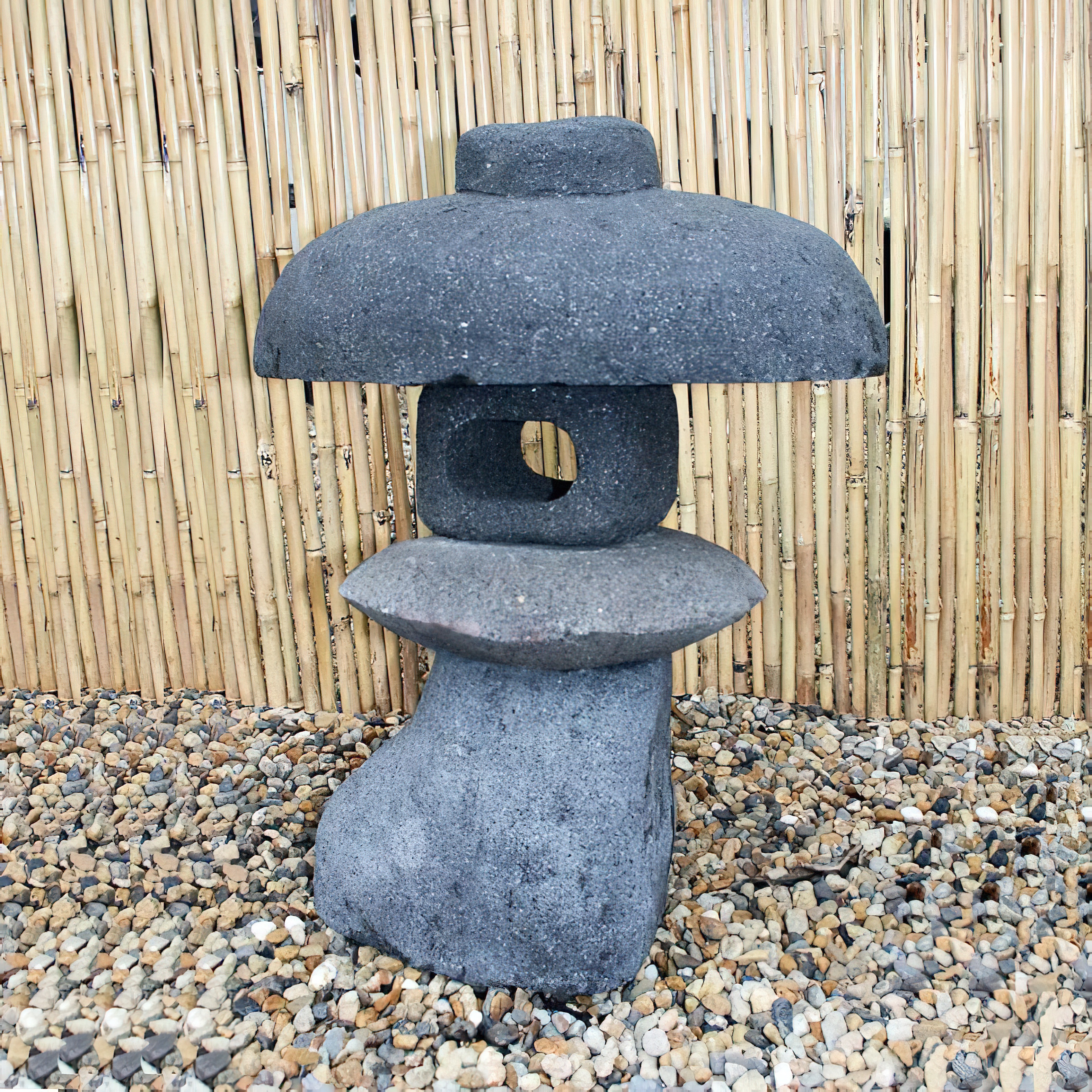 Artisanat Lampe japonaise en pierre pour le jardin - Fujimoto