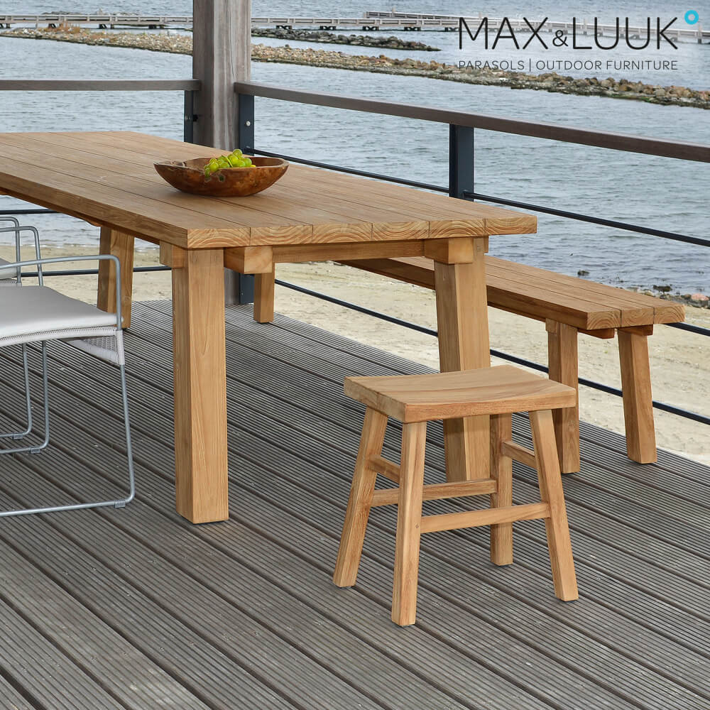 Tabouret de jardin simple en teck - Max&Luuk - Lindy Tabouret