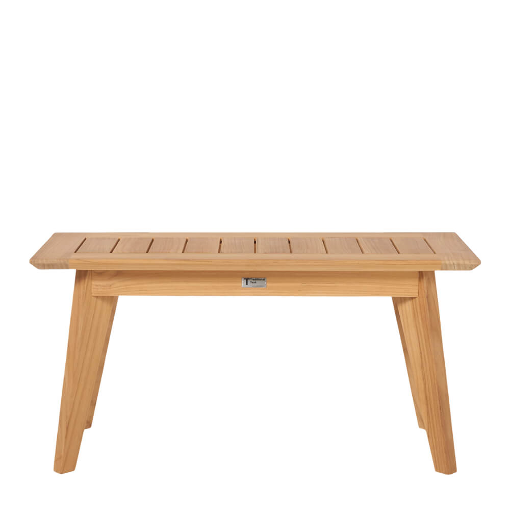 Banc de jardin en teck de haute qualité sans dossier - Rory Banc de jardin / 45x90x38cm (hxlxp)