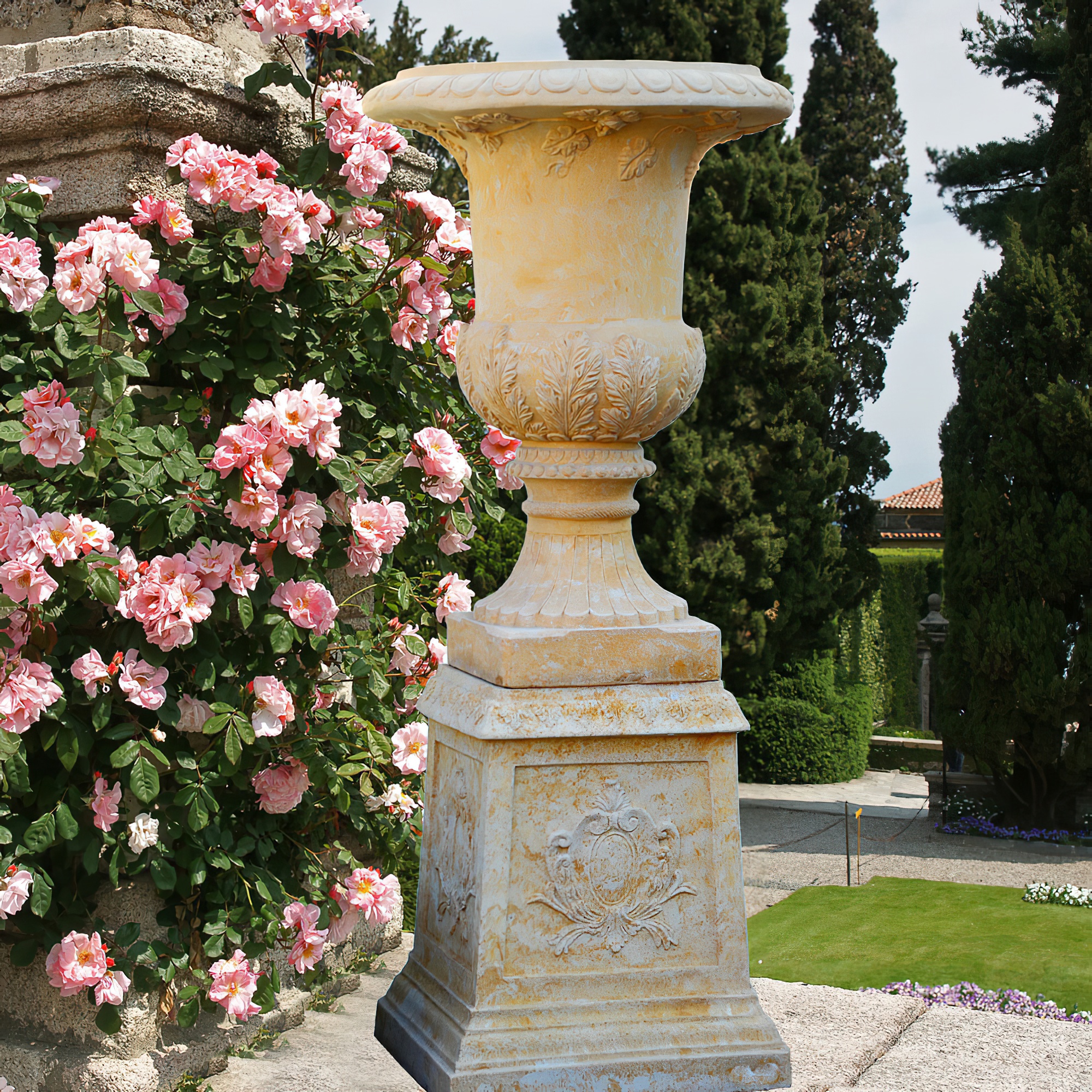 Amphore historique de jardin en pierre - Grandessa / Sand
