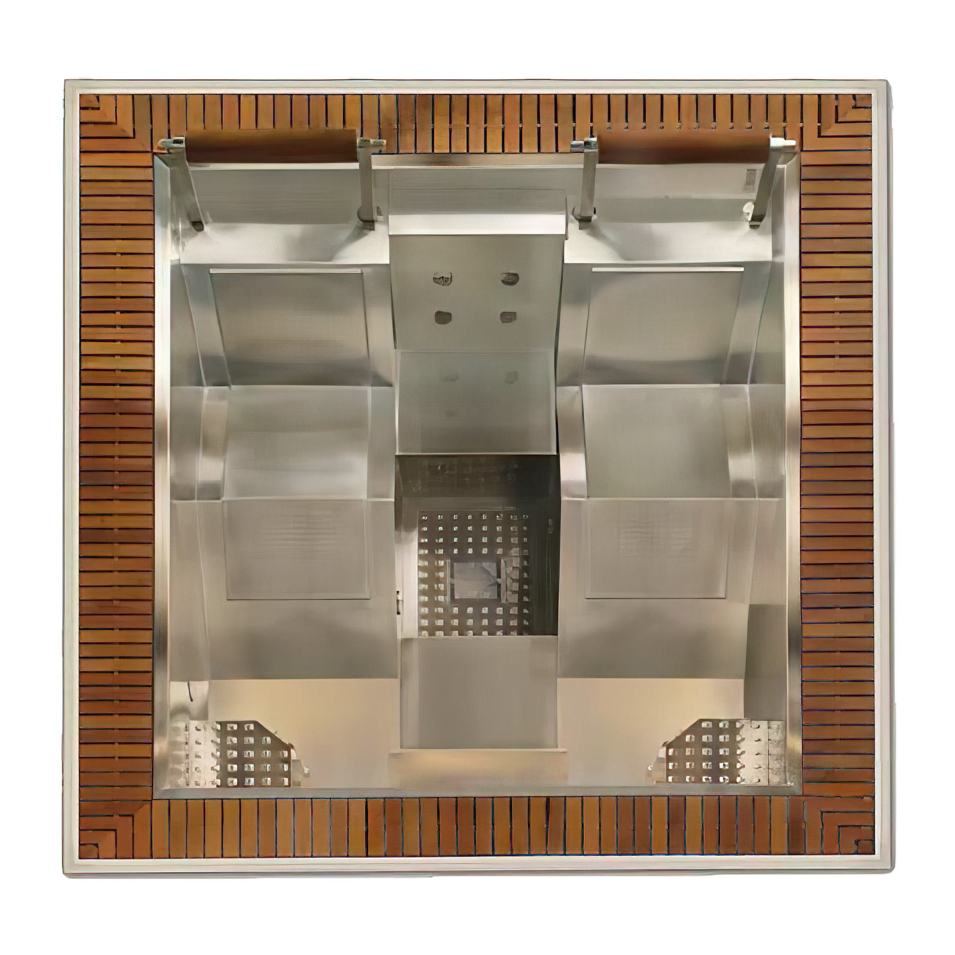 Jacuzzi de luxe encastré avec 2 chaises longues & 2 sièges - carré - Edjo / avec système de filtration et de pompage