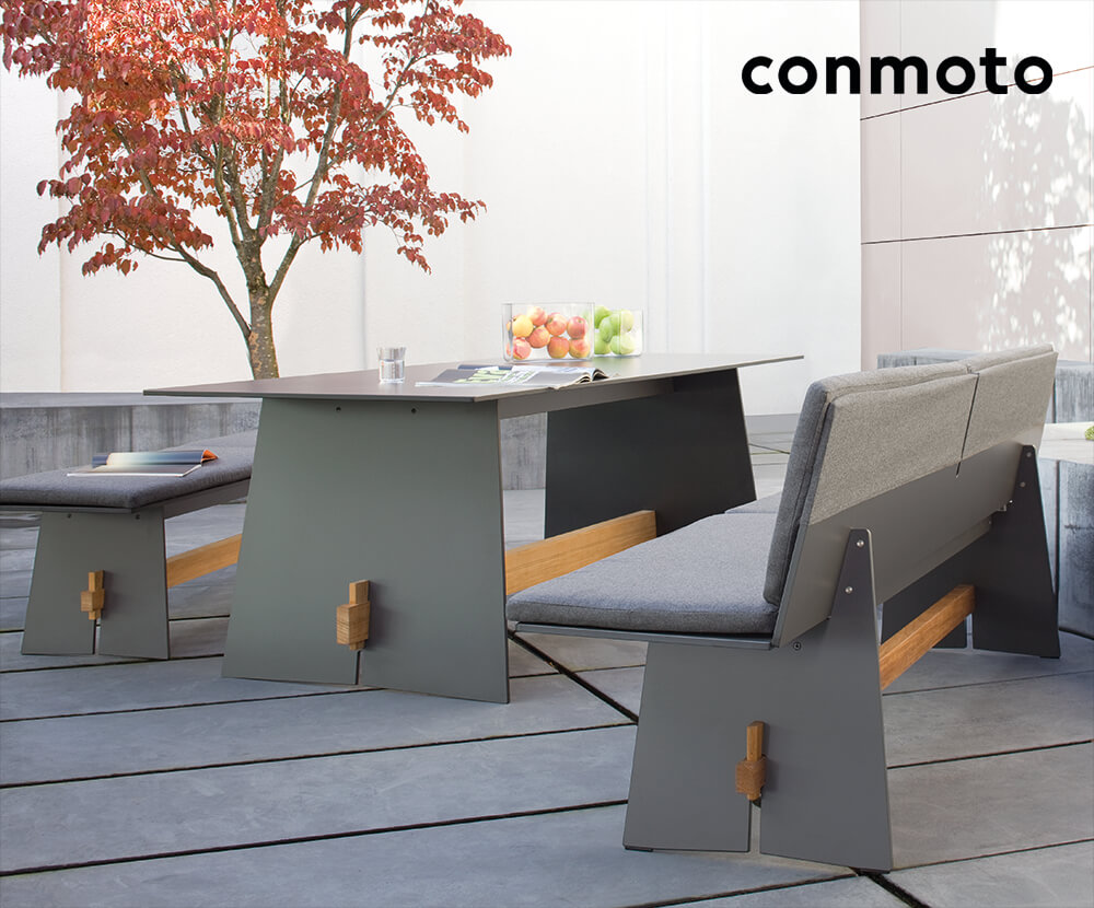Housse de banc 220 cm en tissu Sunbrella - Tension Housse de banc / Anthracite