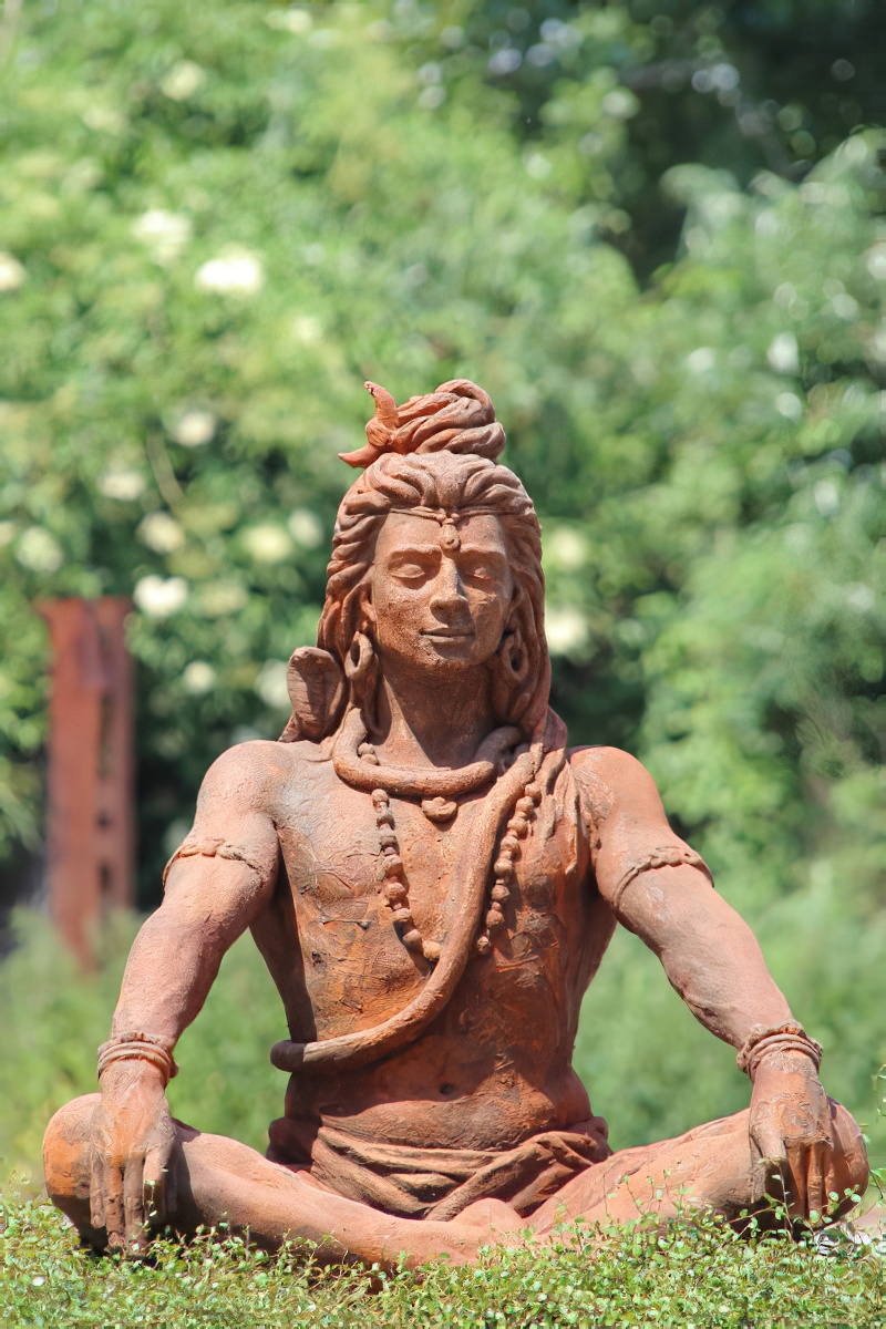 Figurine en pierre moulée Asia Garden - Shiva Antique Grey