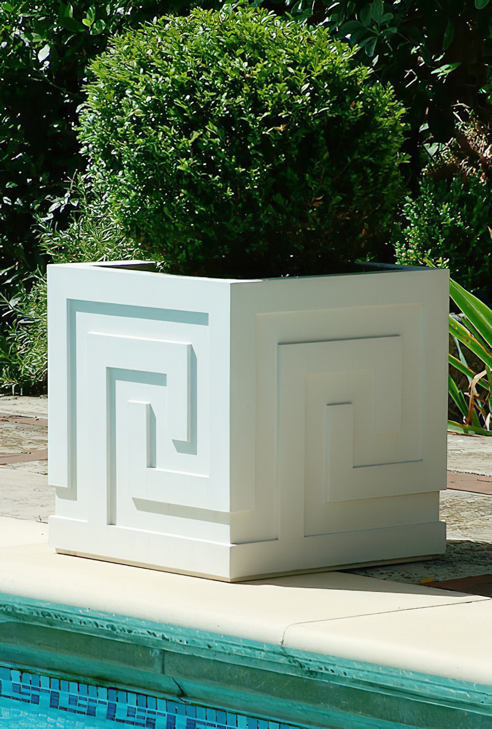 Pot de jardin moderne - Avantgarde / Sable / 50x50x51 cm (LxlxH)