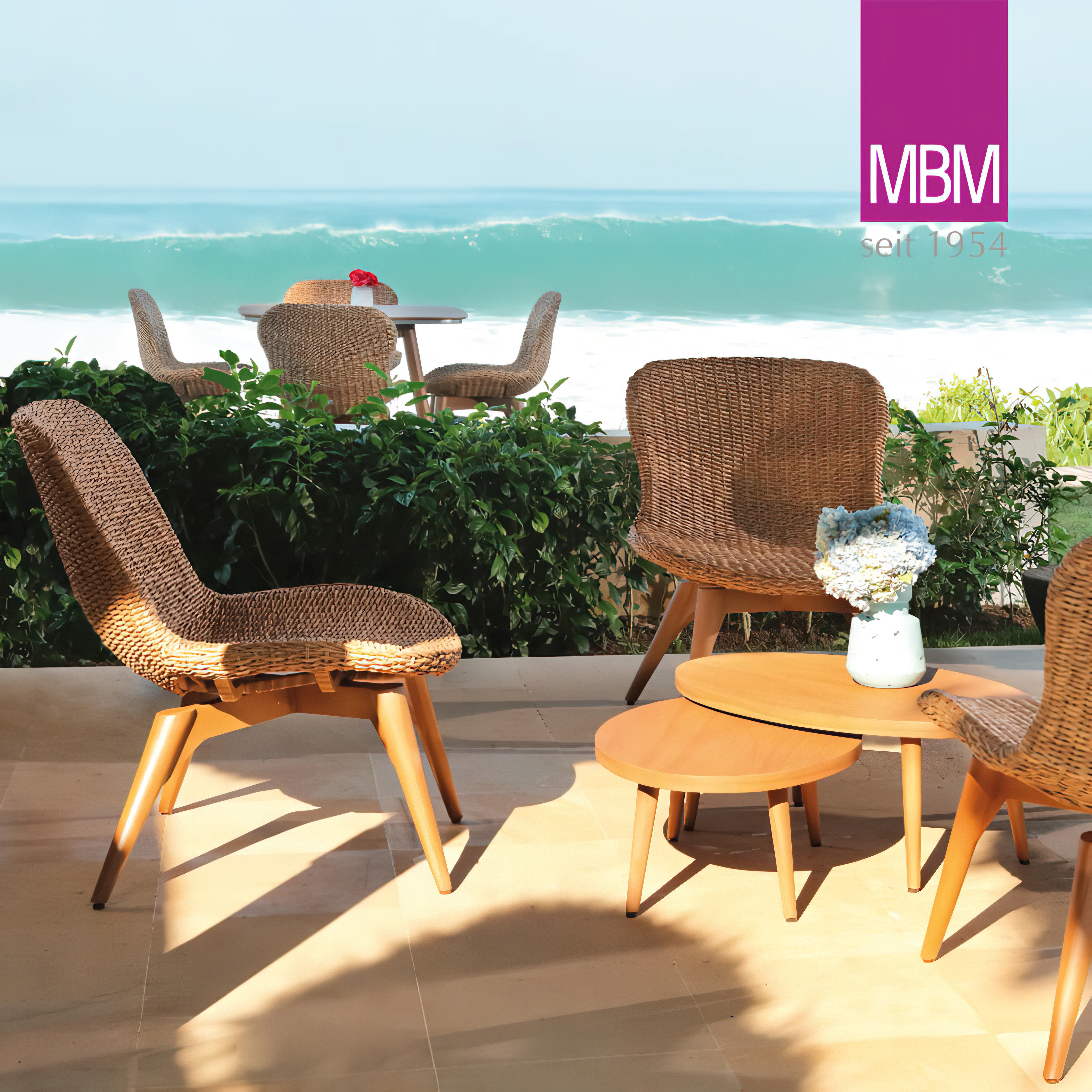Fauteuil de jardin de MBM - Aluminium & Polyrattan - confortable - résistant au gel - Fauteuil lounge Orlando
