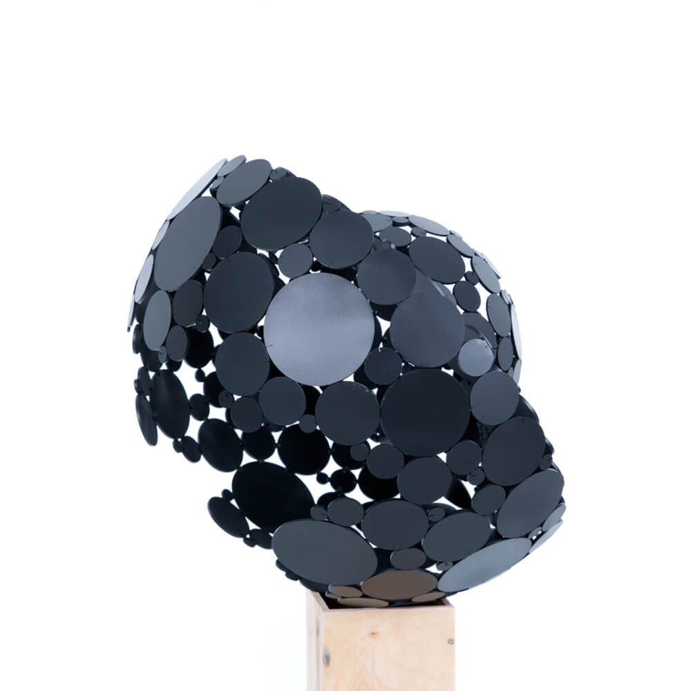 Lampe sphérique en métal résistante aux intempéries - Matias / 46cm / un pied / noir