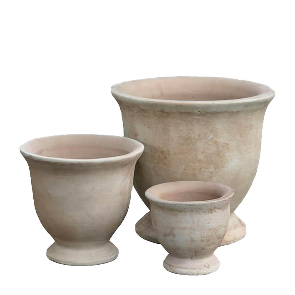 Set de 3 pots à plantes - Terre cuite - Rond - Classique - Nubia