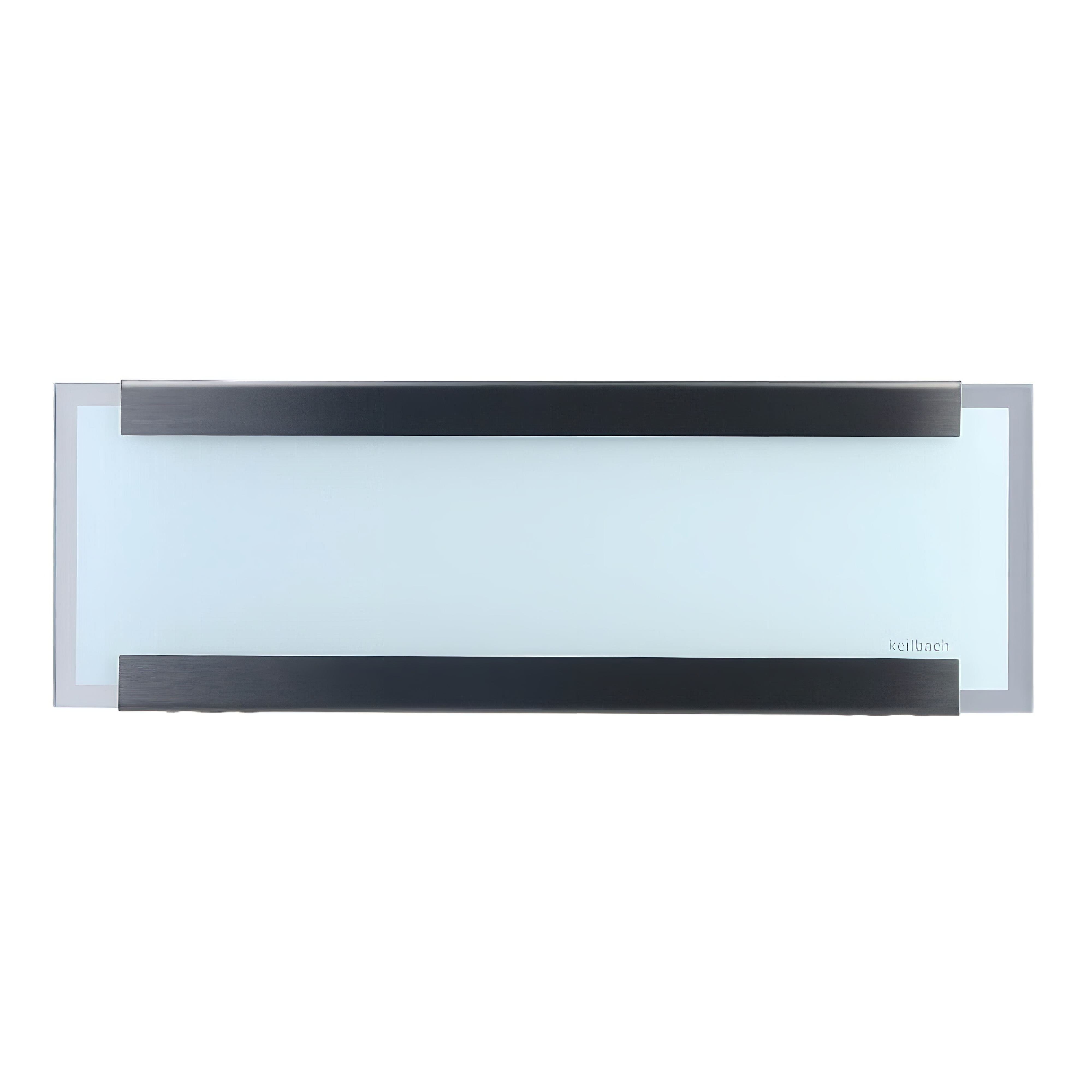 Porte-journaux moderne en acier inoxydable, carré, avec verre blanc - Thanatos