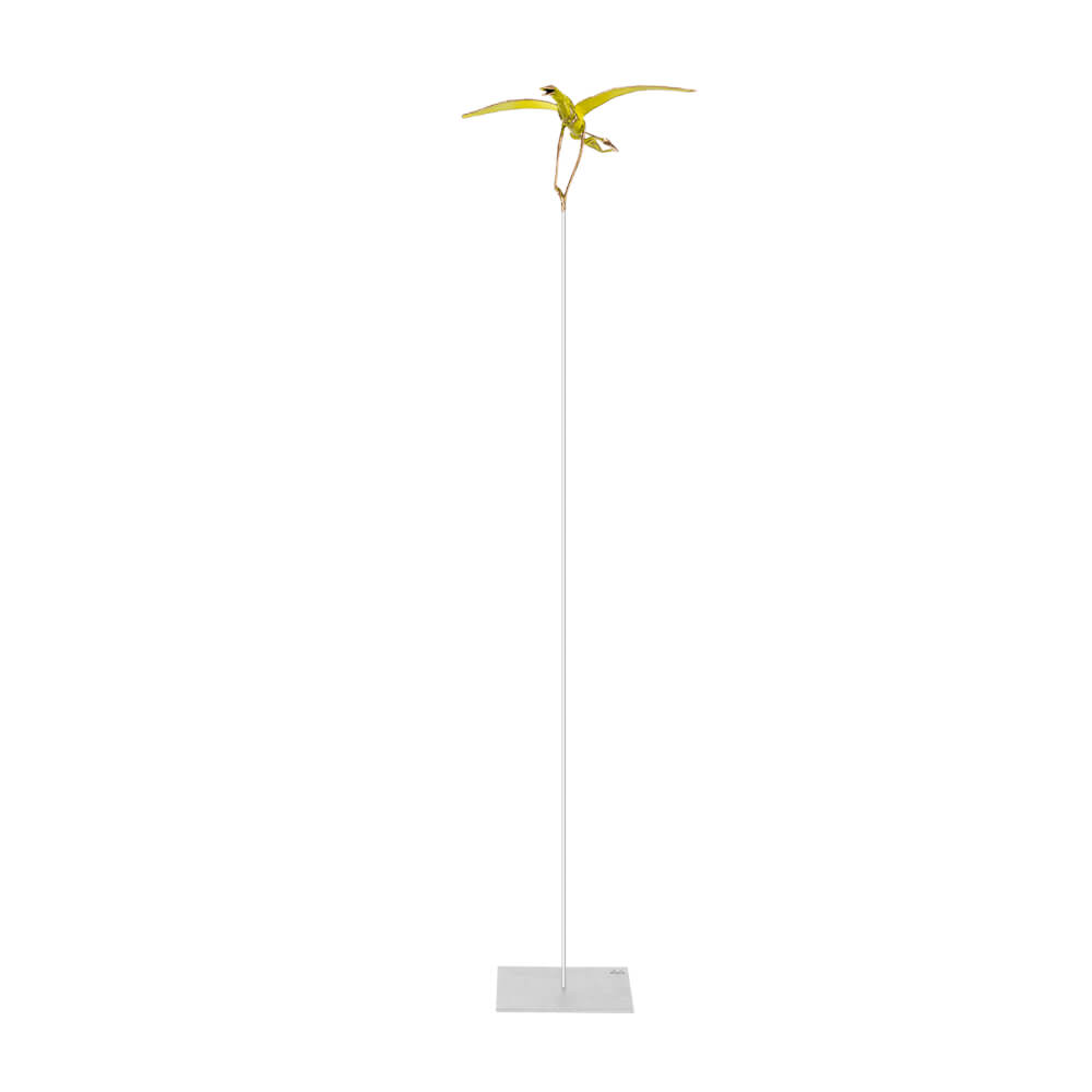 Sculpture d'oiseau jaune - figure abstraite en bronze - limitée - Glückseliger