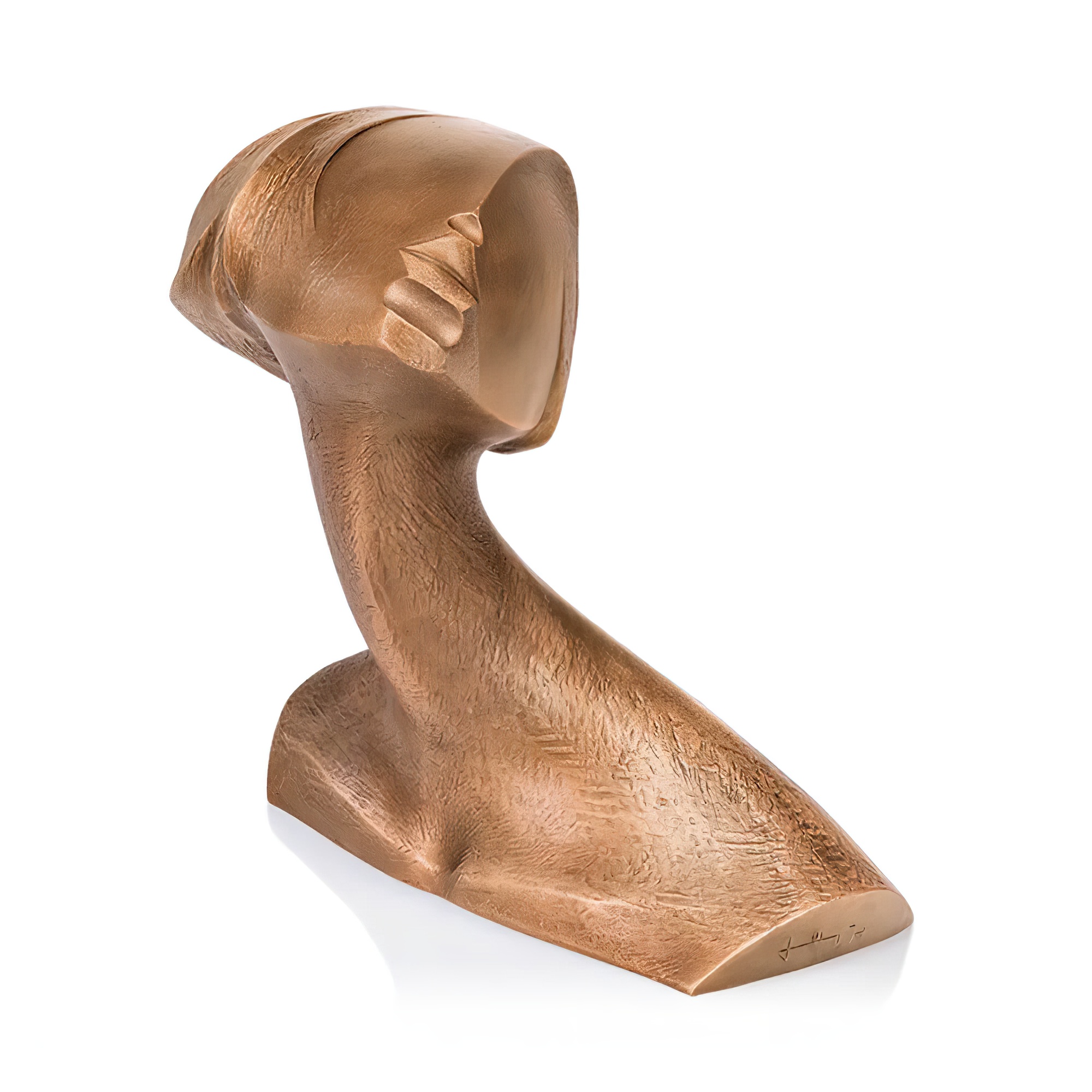 Buste moderne en bronze en édition limitée - Tête de femme