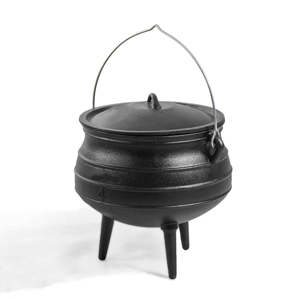 Chaudière en fonte solide sur support trépied stable - Siros trépied / sans manivelle / 9Liter