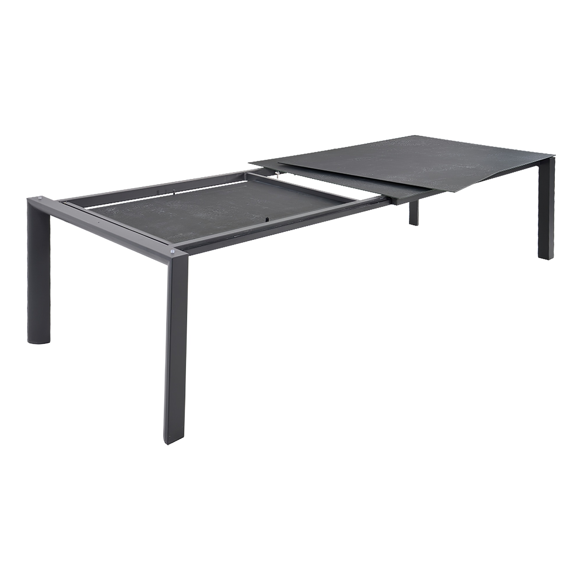 Table de jardin XXL extensible 160/280cm en vitrocéramique et aluminium - Zumata