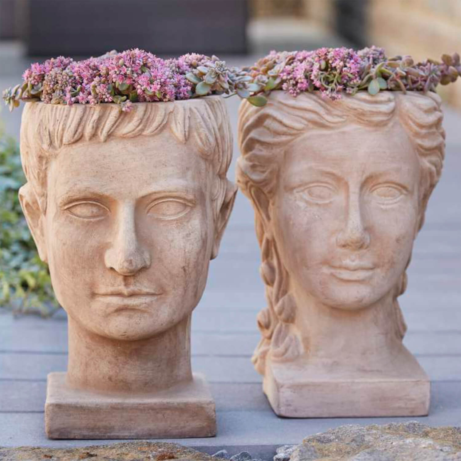 Jardinière buste d'homme - Terracotta - Extérieur - Markus