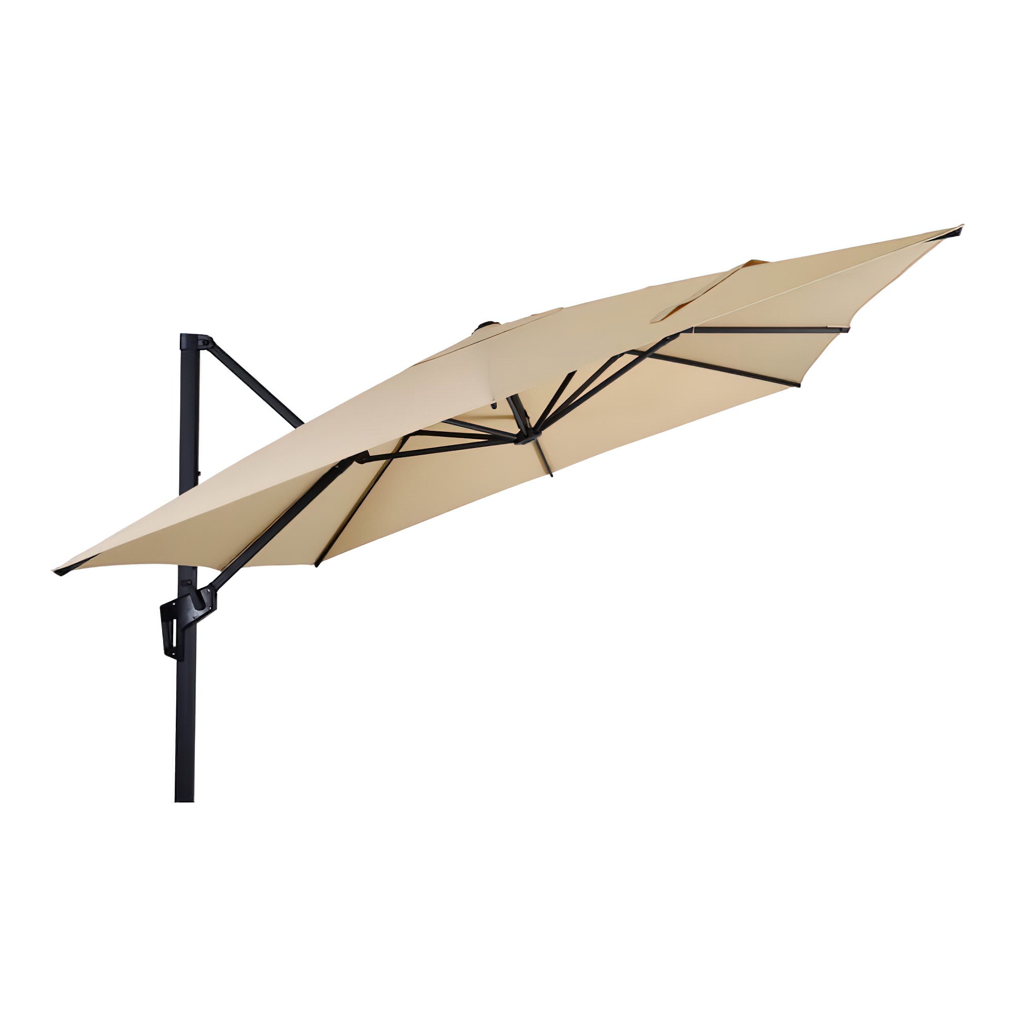 Parapluie carré avec pied en croix - Parapluie Simo / Ecru