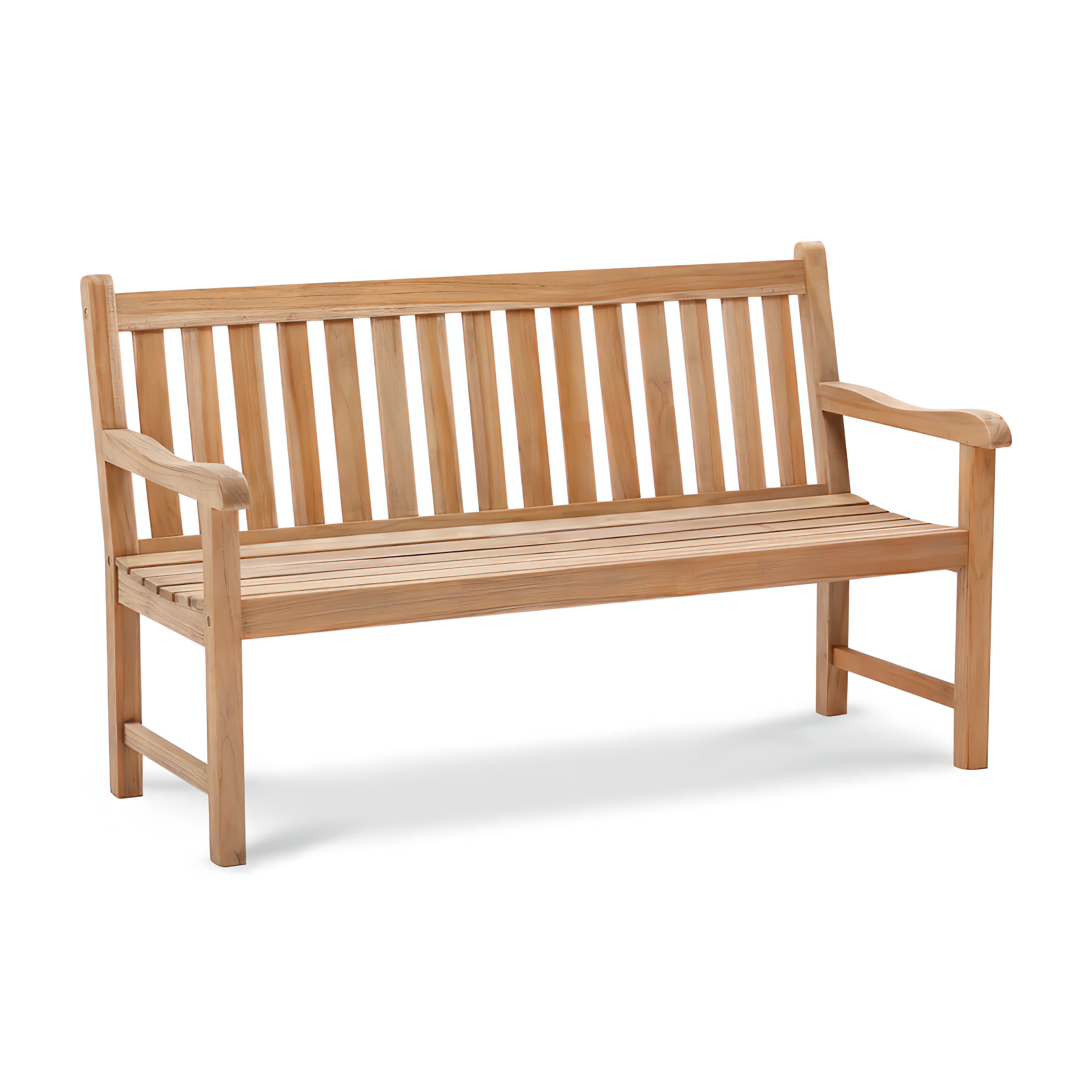 Banc de jardin classique 2,5 places en bois avec revêtement - Banc Brun + revêtement / Gris