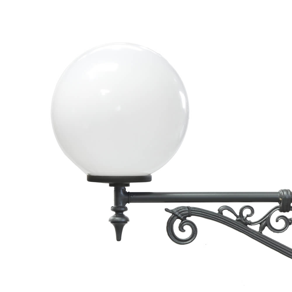 Lampe murale antique d'extérieur - Fonte - Elenita / Noir