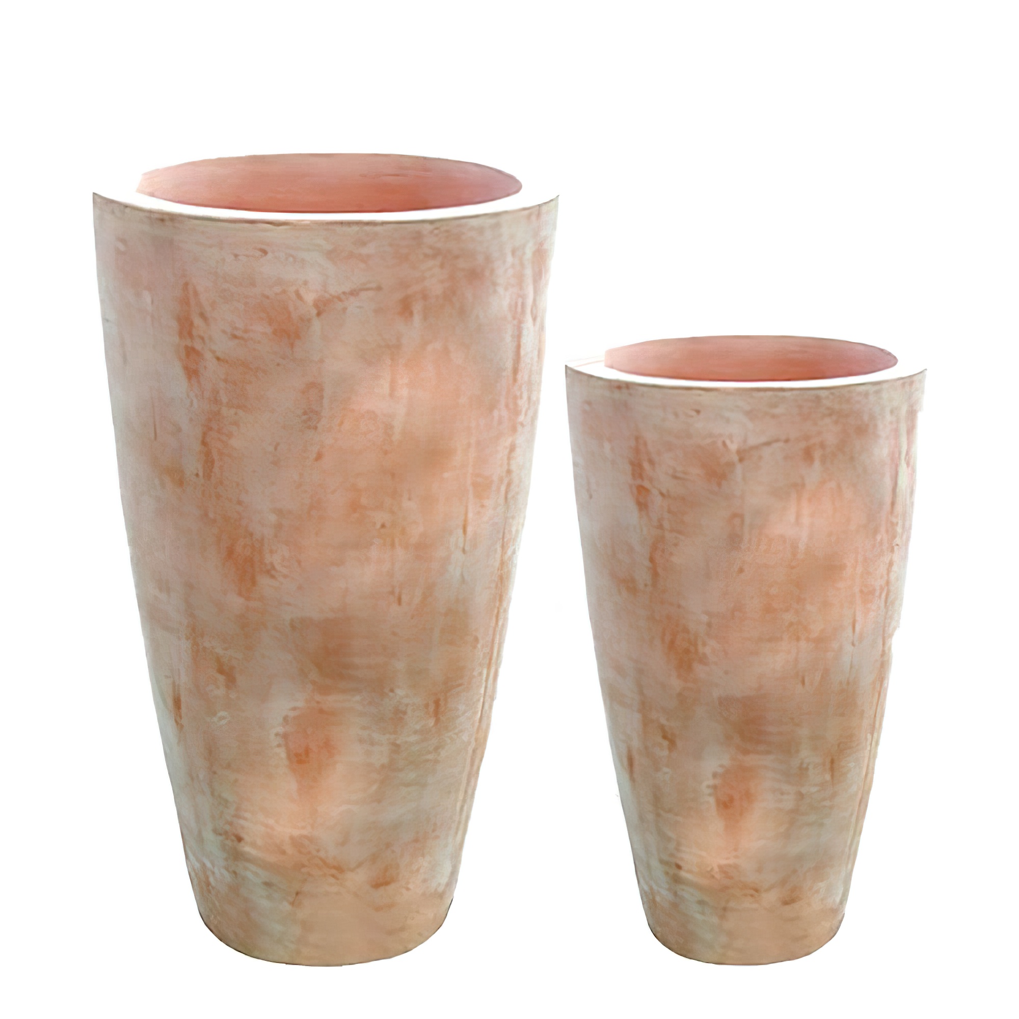 Lot de 2 vases à plantes XXL - Terracotta - Alika