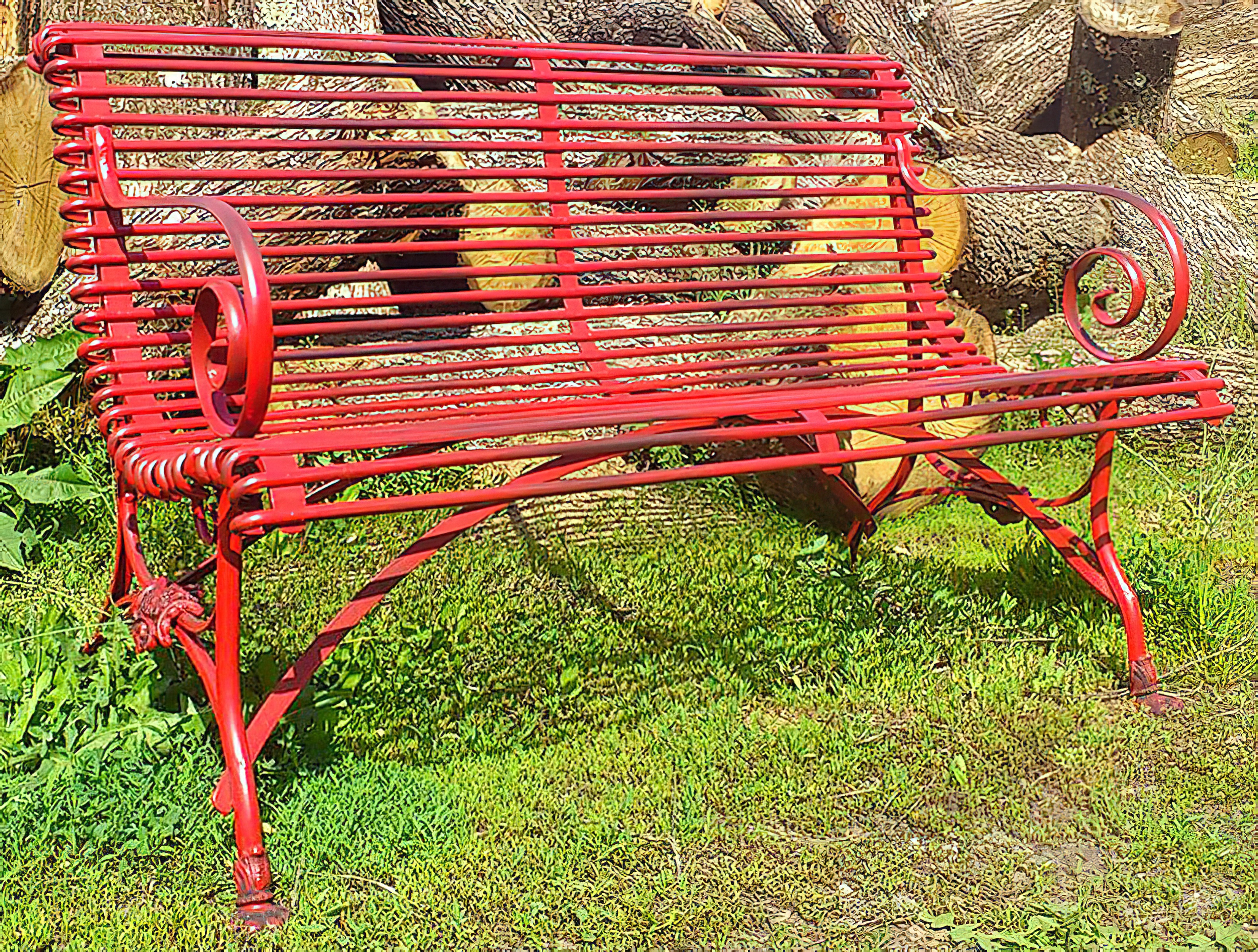 Fonte Banc 2 places pour le jardin antique - Libretto / gris / sans accoudoirs
