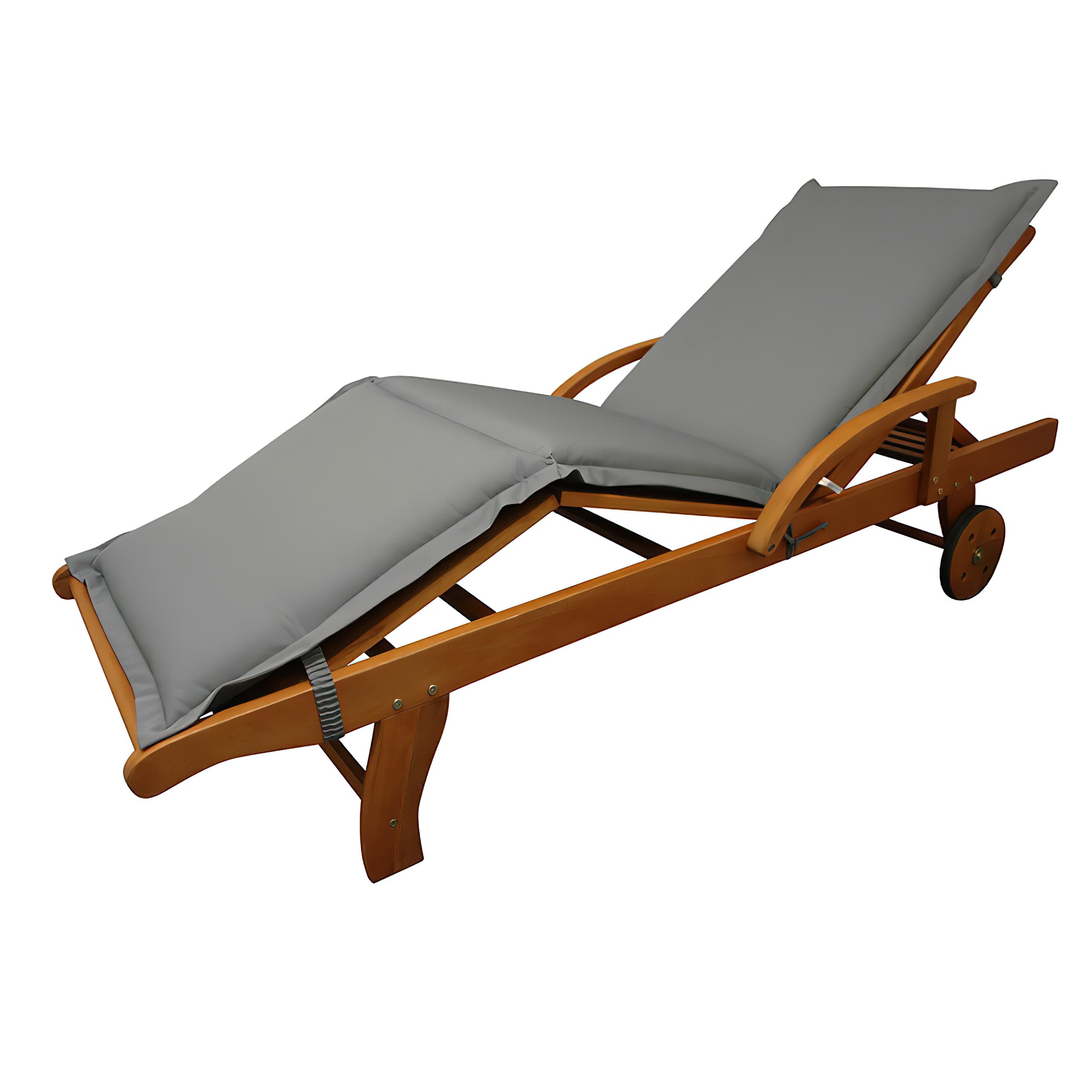 Coussin design résistant aux intempéries pour chaise longue de jardin 195 cm - Mollis Coussin pour chaise longue vert