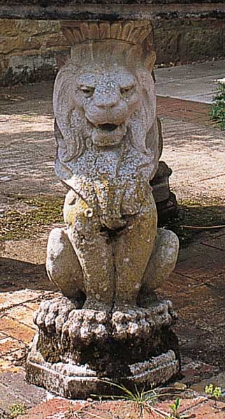 Table de jardin ronde en pierre antique - Alderley Park / Sand