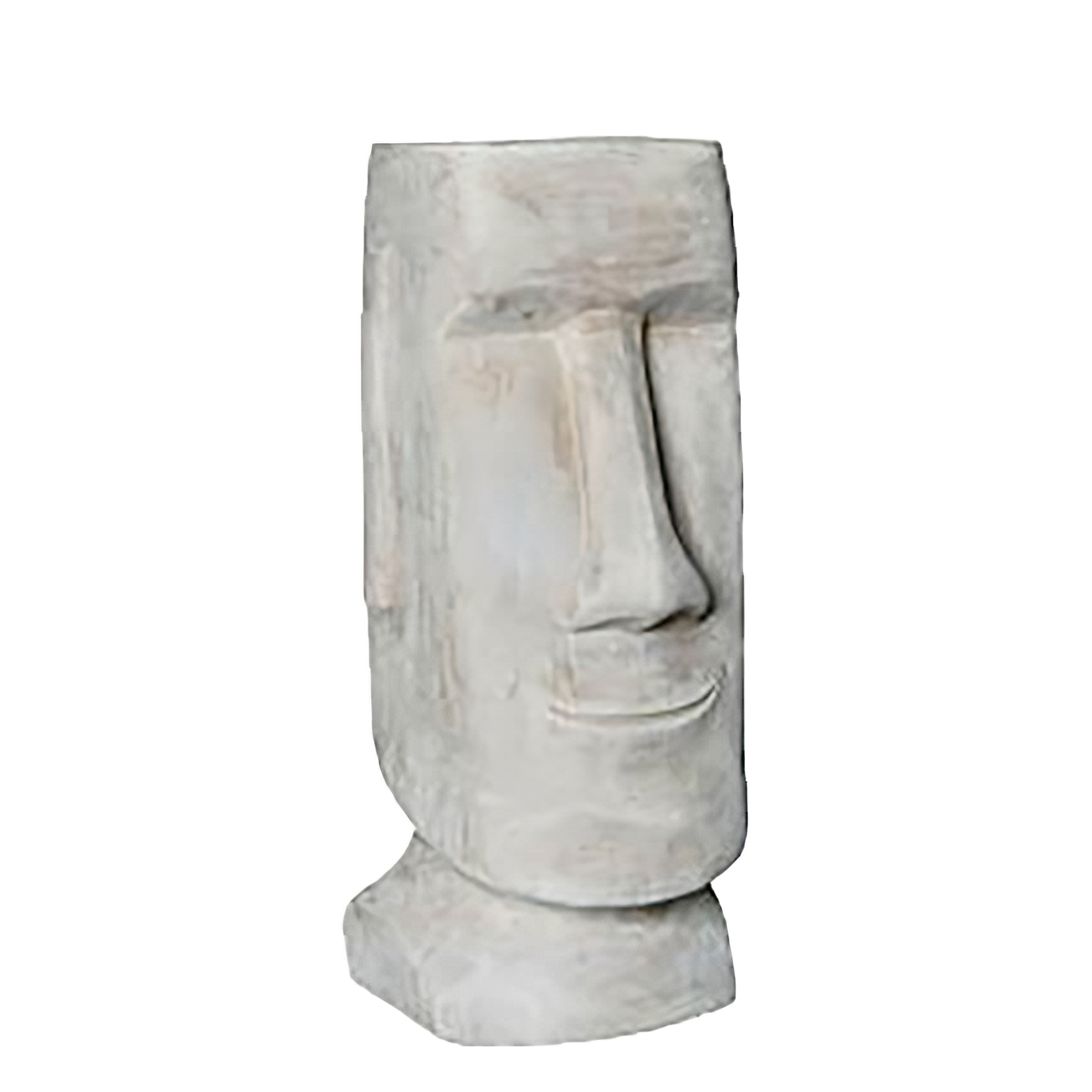 Tête de Moai Décoratif - Terre cuite - Visage Joyeux - Tatenda