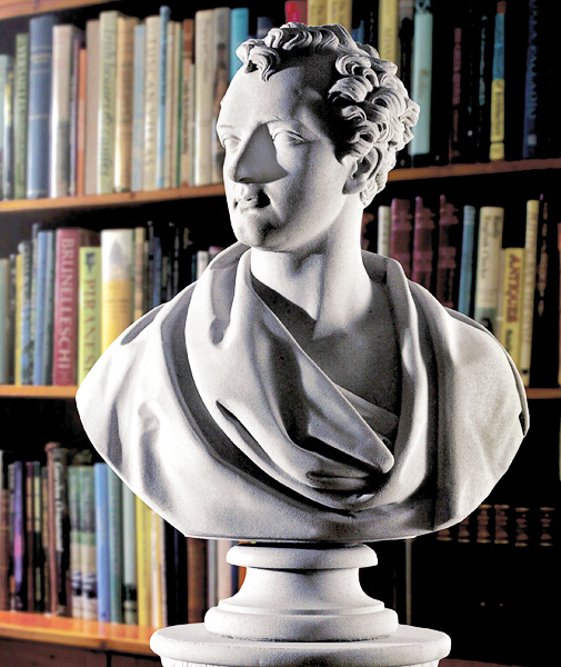 Buste en pierre - Lord Byron / Portland blanc