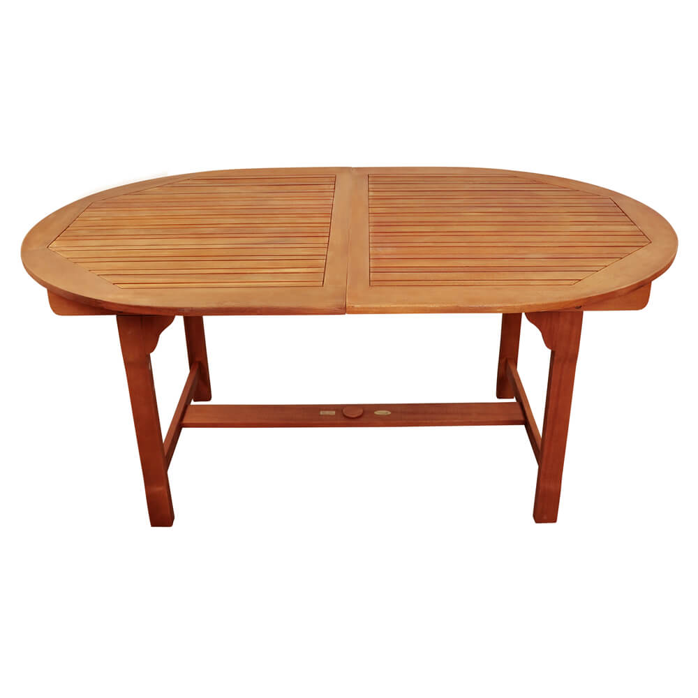 Table d'extérieur en bois - extensible et avec trou pour parasol - Alveolatae Table