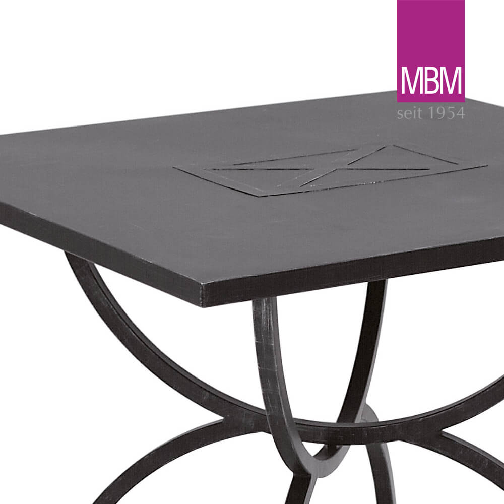 Table de jardin carrée en fer forgé - 90x90cm - MBM - Table Medici