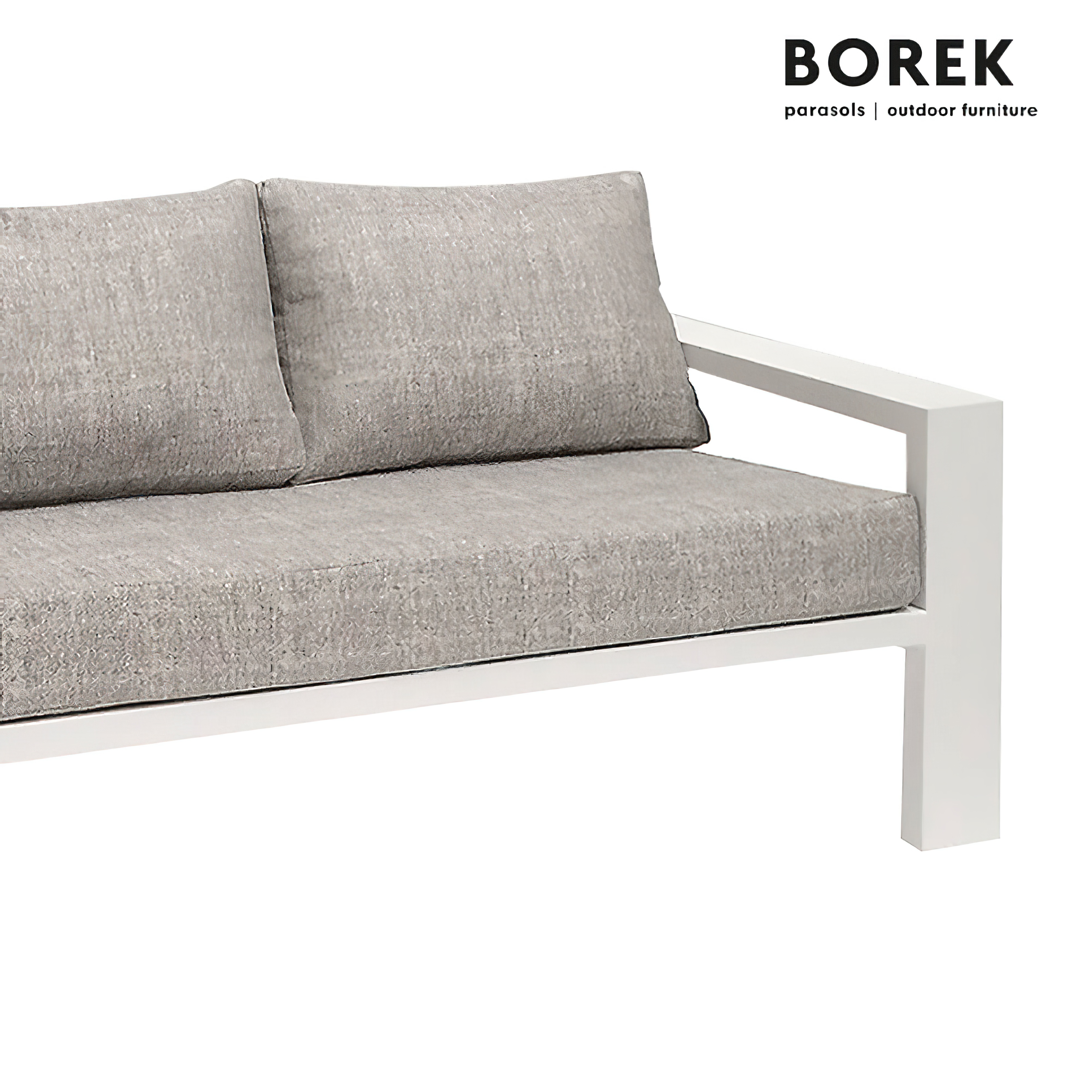 Canapé de jardin design en aluminium - Borek - blanc - avec coussins - Viking Sofa
