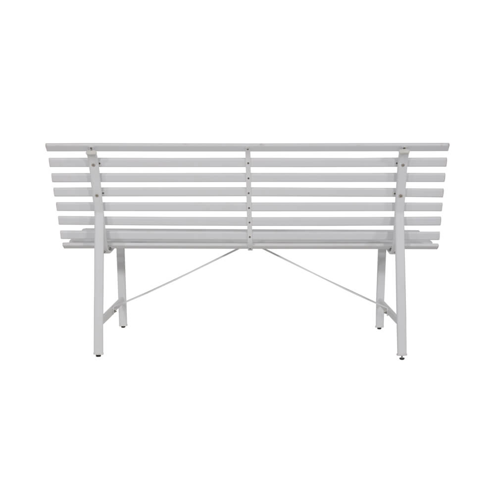 Banc blanc en acier à 3 places - classique - Banc métallique Helera