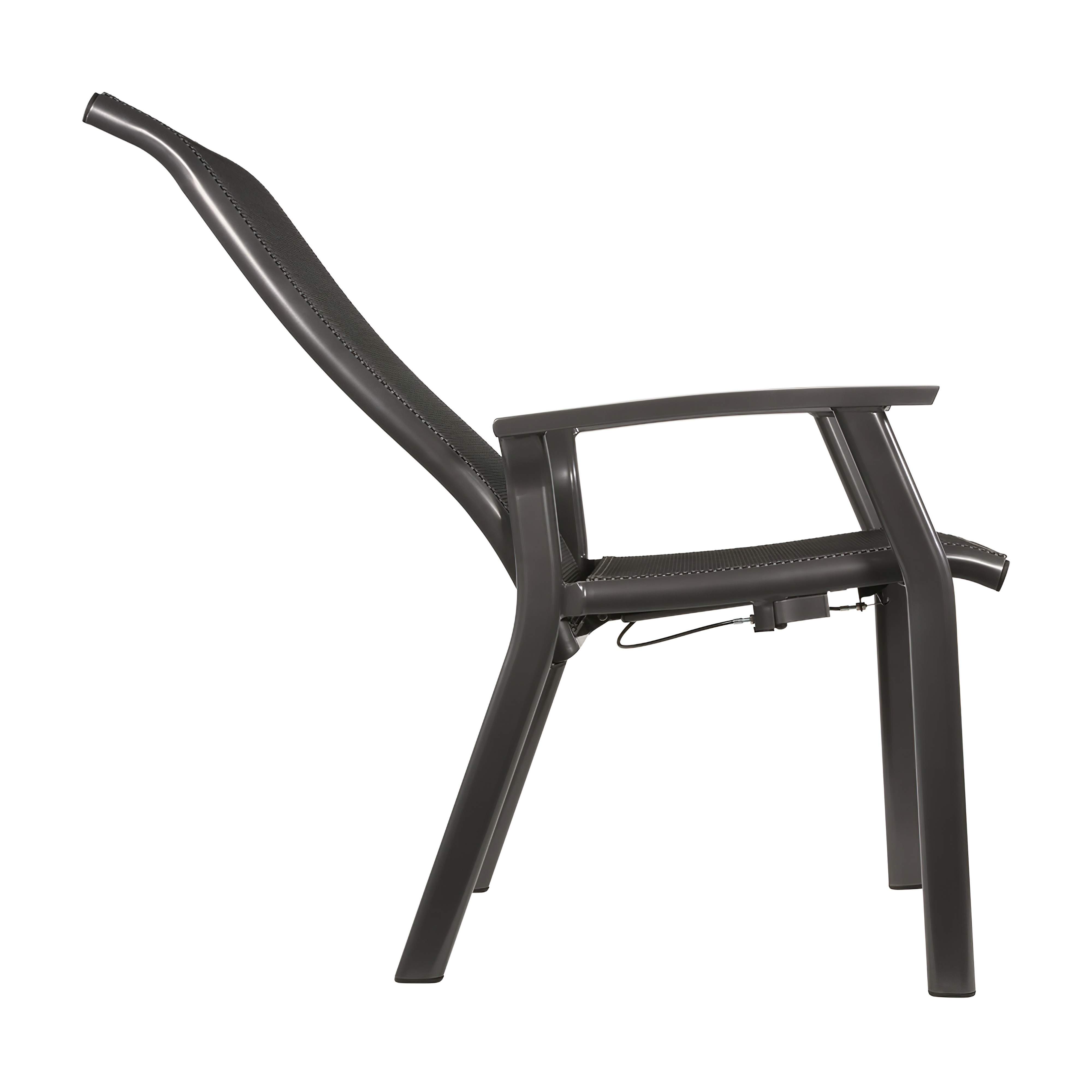 Chaise de jardin anthracite en aluminium avec dossier réglable - Chaise Wolano