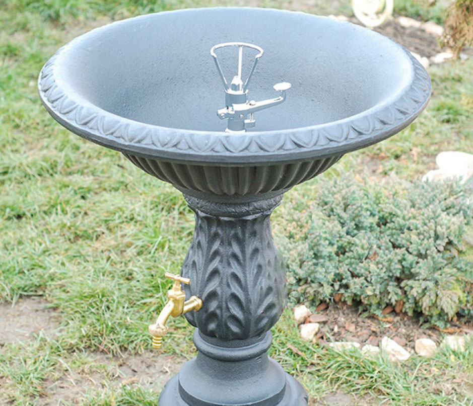 Fontaine de jardin classique en fonte - Nattfari / Noir
