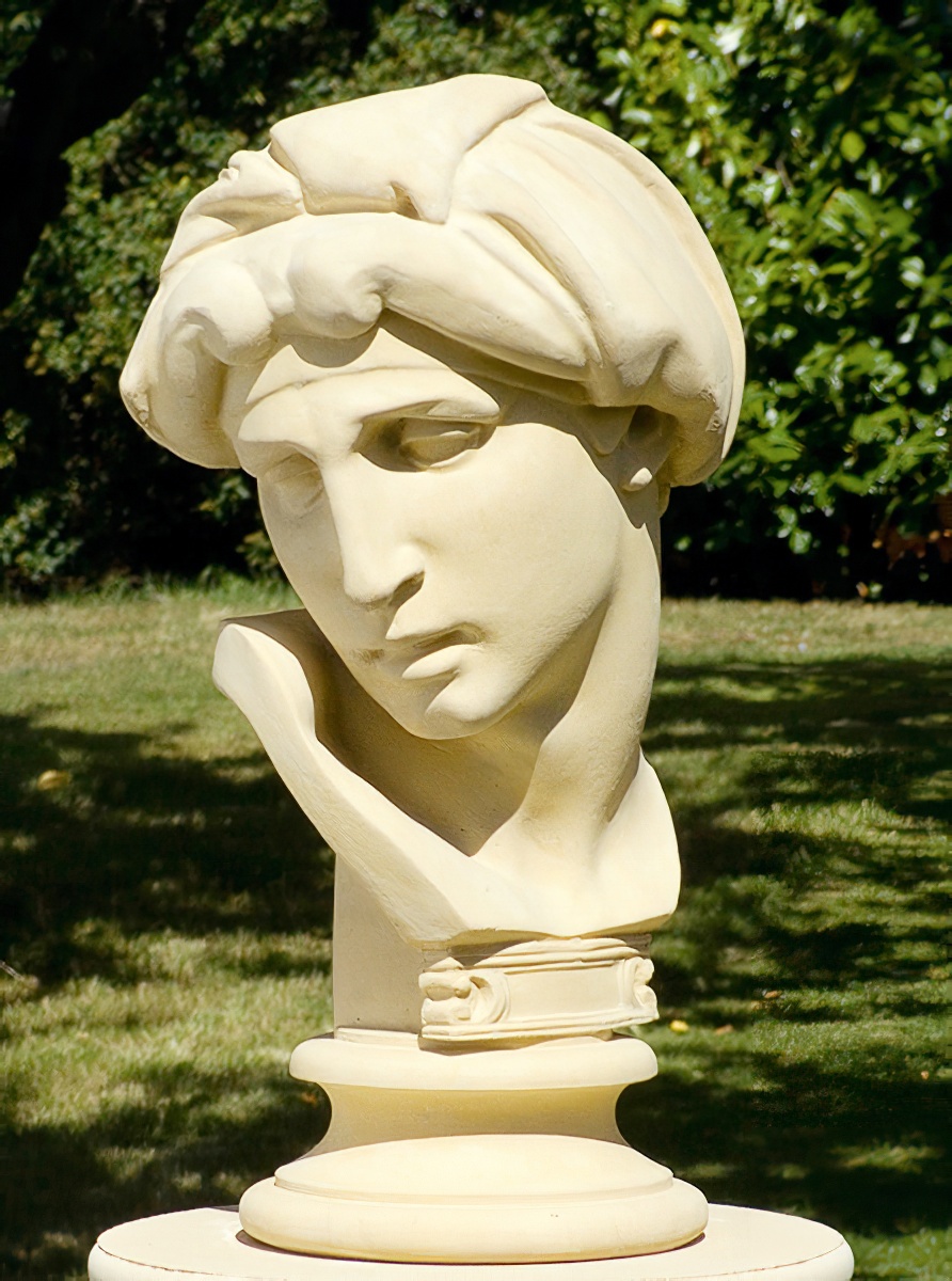 Buste en pierre pour le jardin - Aurora / Sand