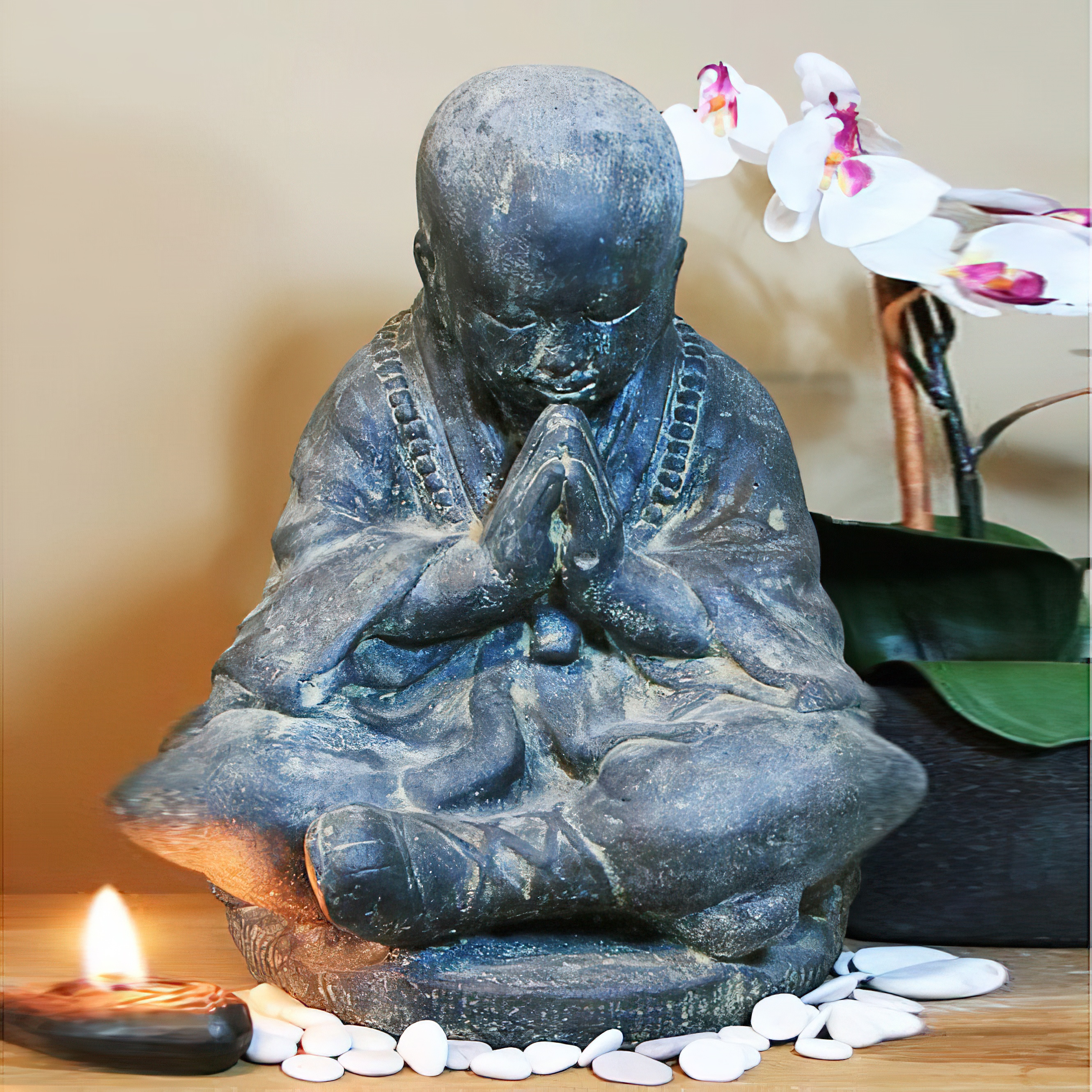 Belle mini statue de Bouddha en pierre - Kaloin