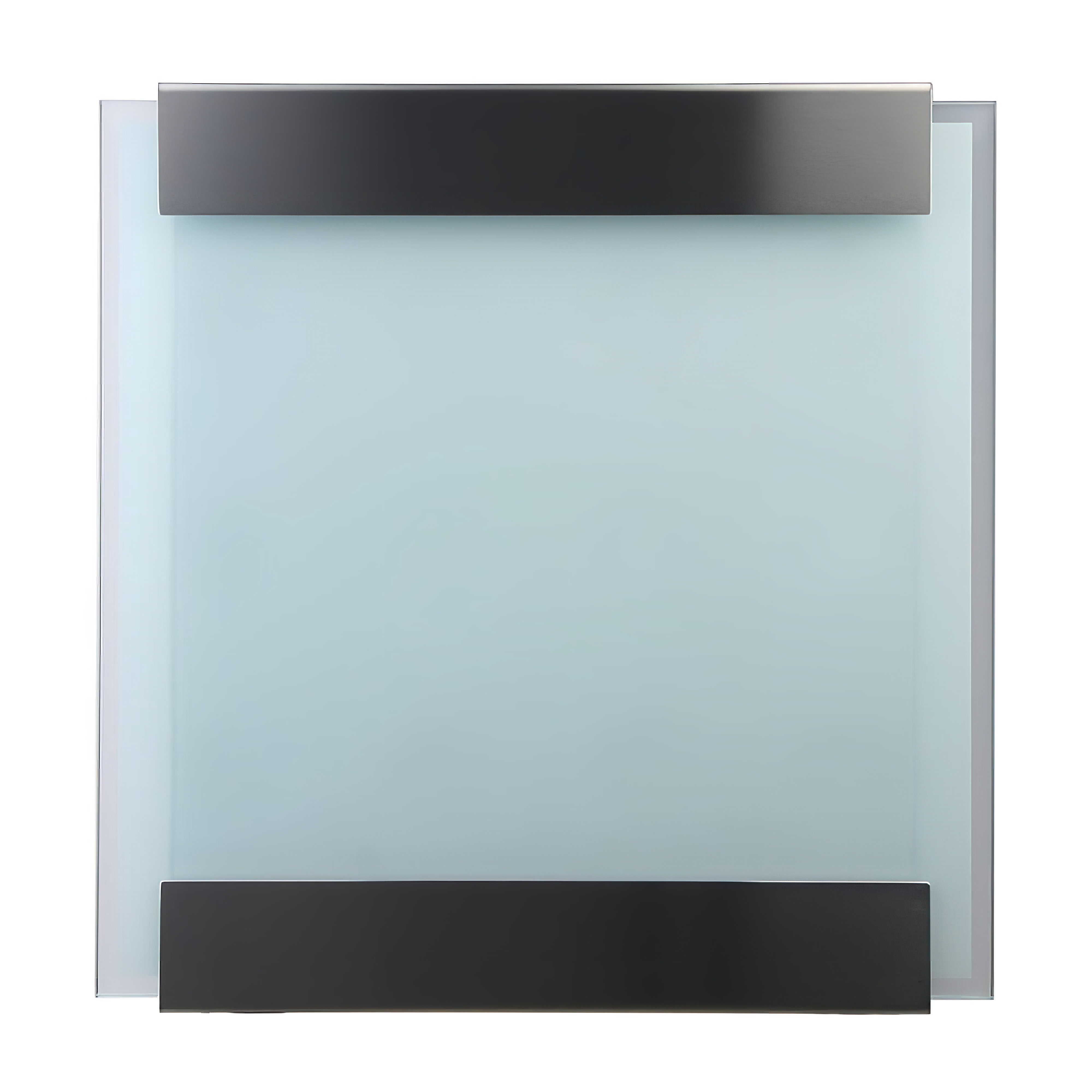 Boîte aux lettres moderne en acier inoxydable avec façade en verre blanc - Erebos