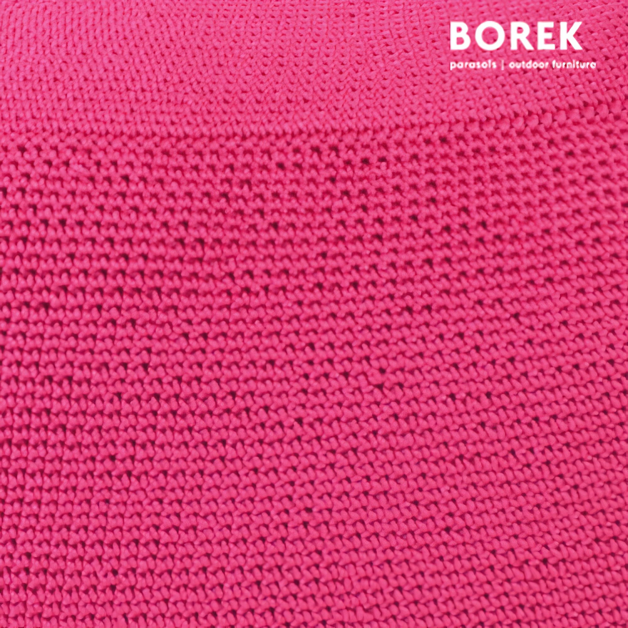 Petit pouf de jardin moderne - Borek - fuchsia - Crochette Coussin d'assise