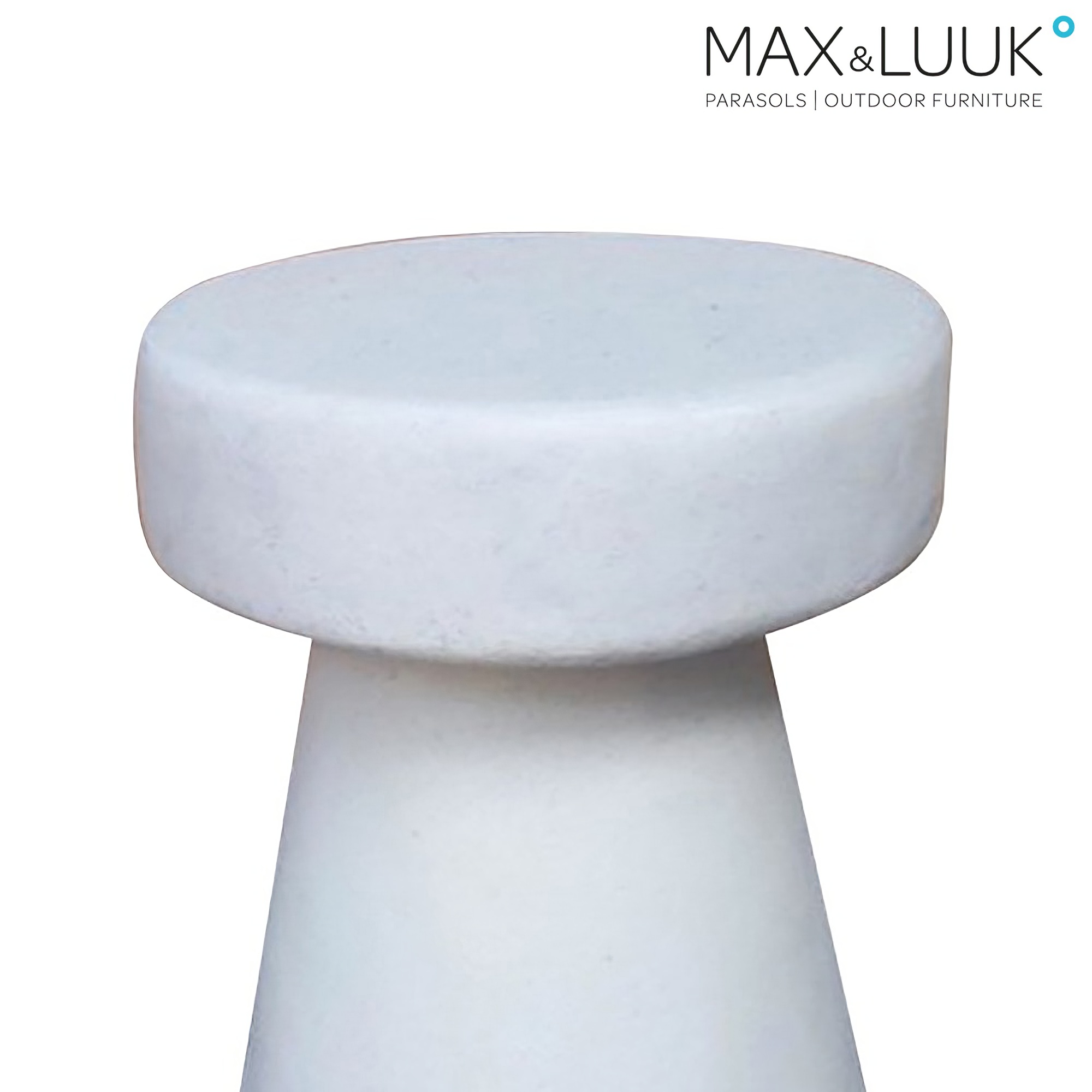 Table d'appoint blanche en fibre de verre pour le jardin de Max & Luuk - Brad Table d'appoint