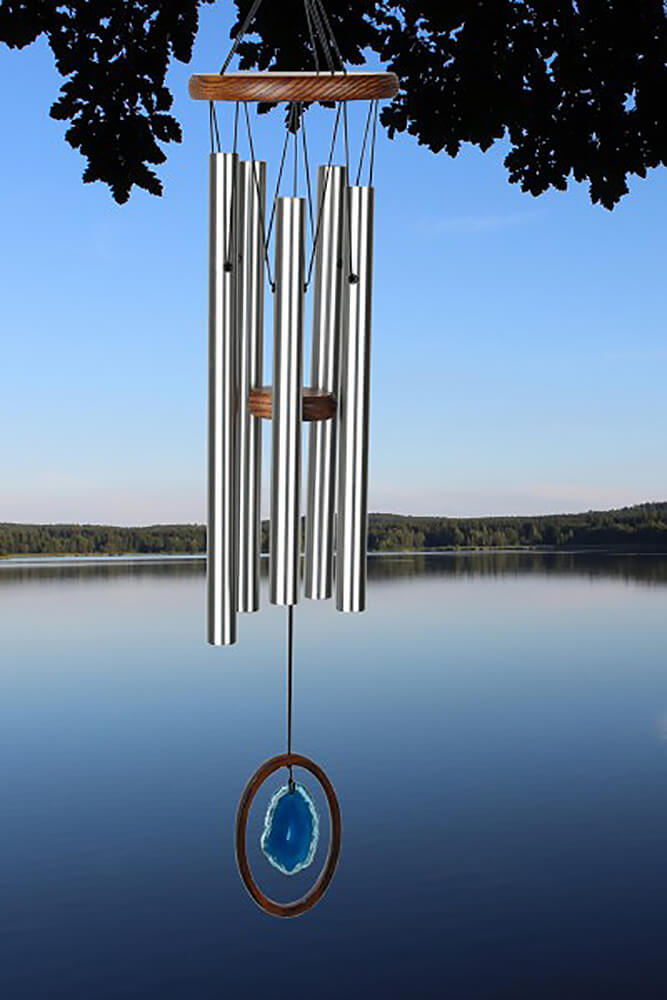 Carillon robuste avec bois élégant - Agate Chime - Bleu