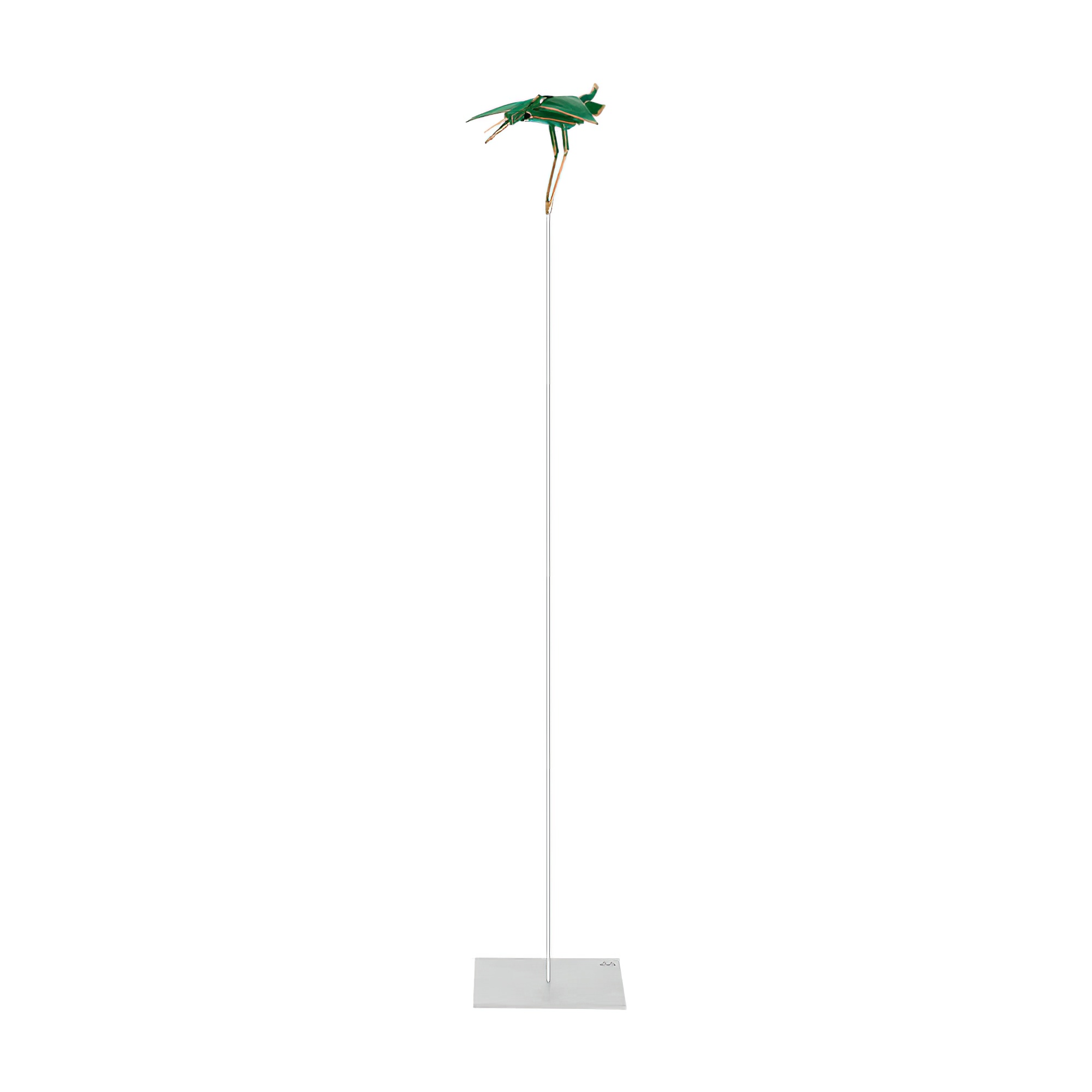 Sculpture d'oiseau vert - figurine abstraite en bronze - édition limitée - Eiferer