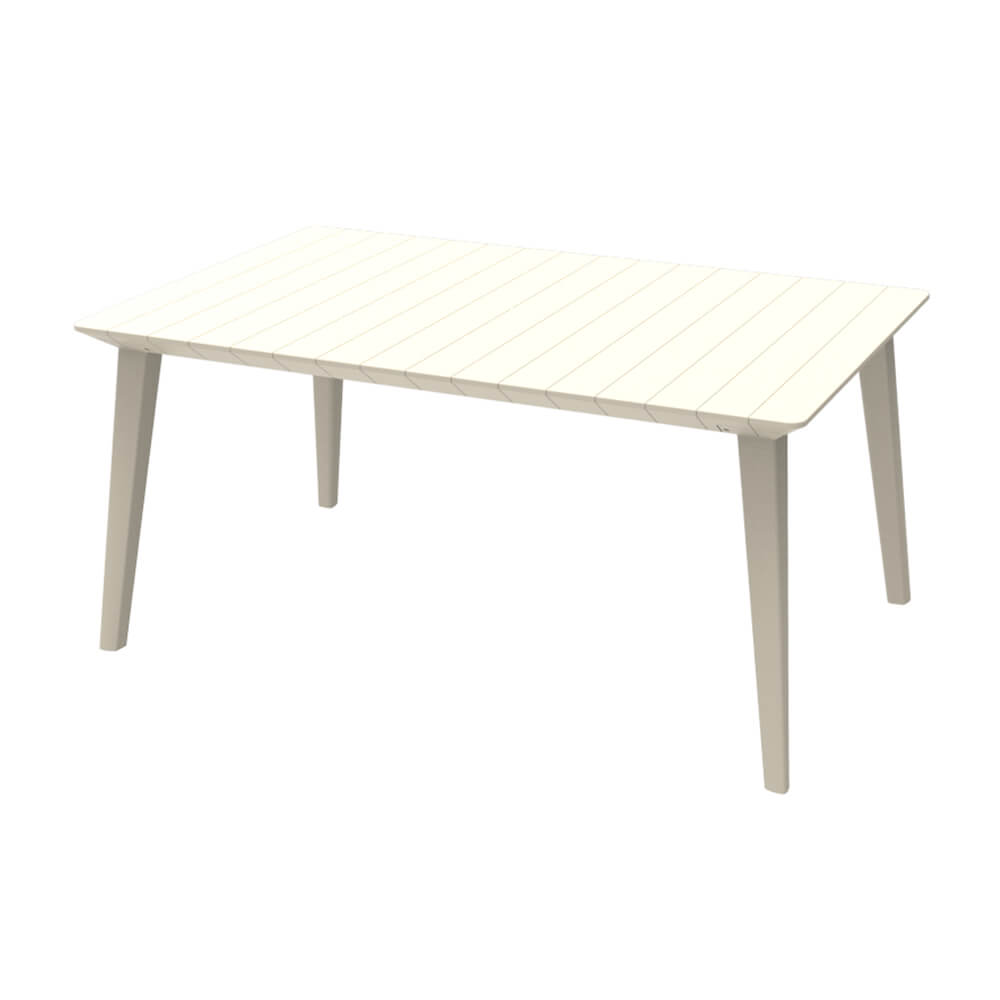Table de jardin élégante en polypropylène - Table Ruga / Blanc