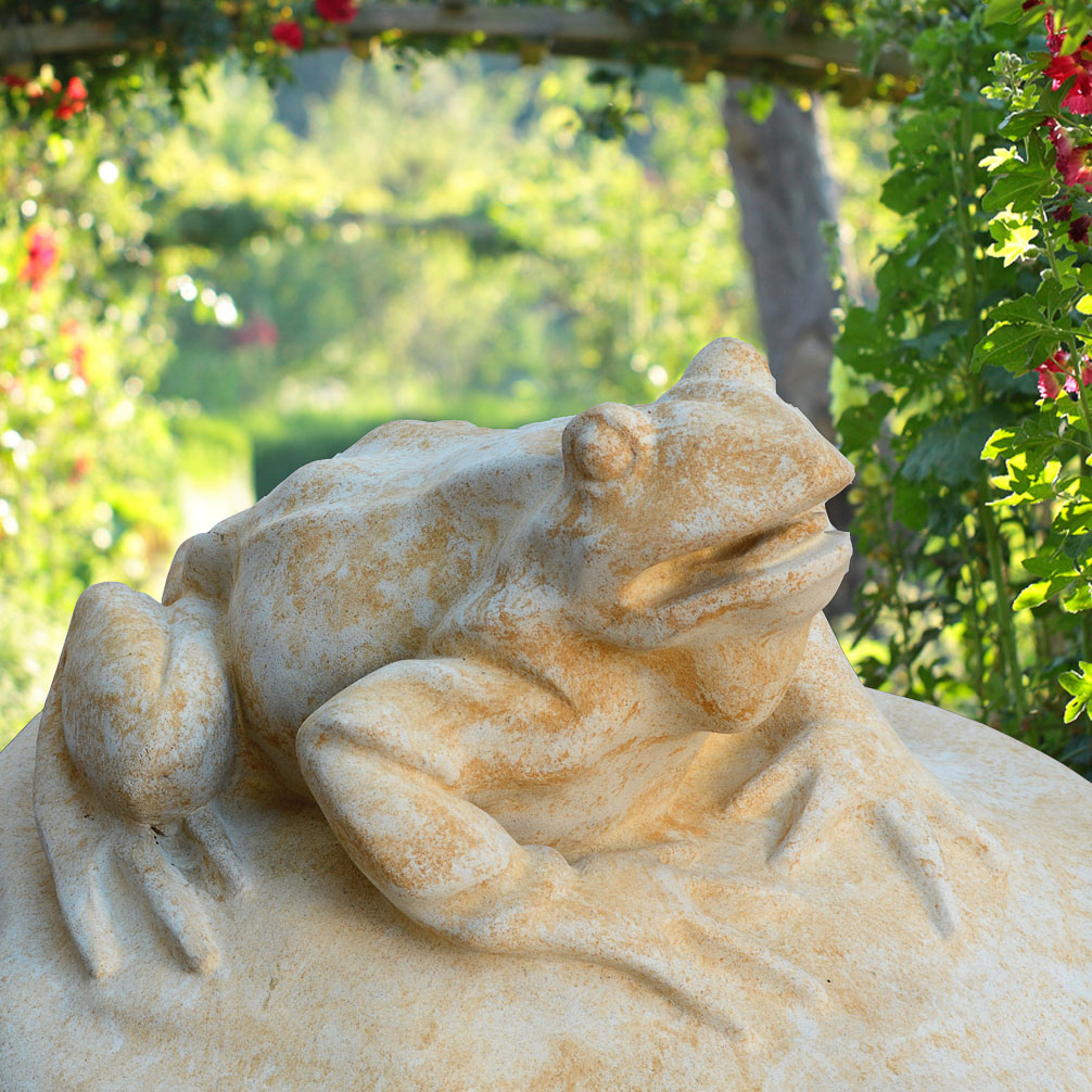 Gargouille avec grenouille - Anton / gris antique