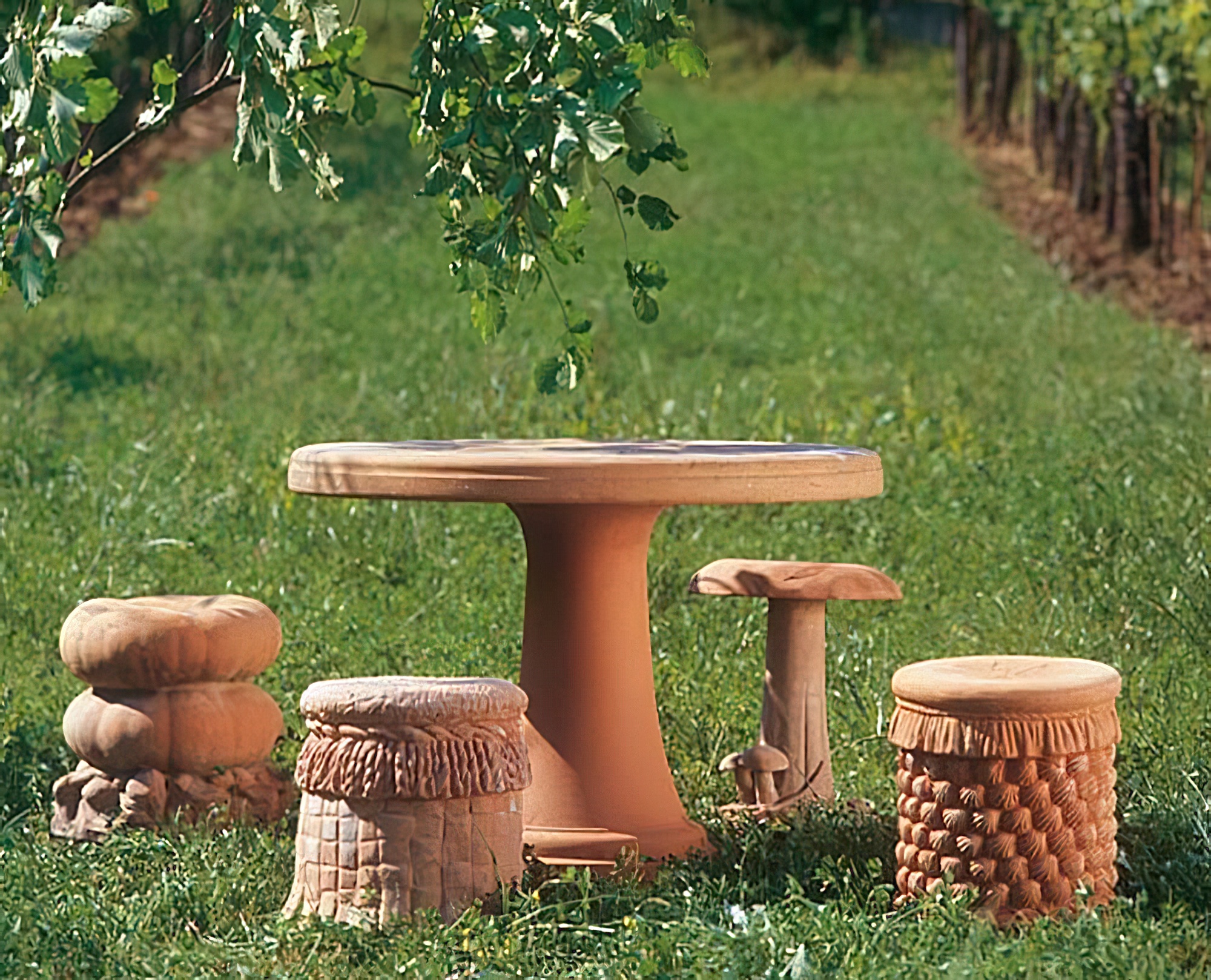 Table de jardin ronde classique en terre cuite - Tavolo