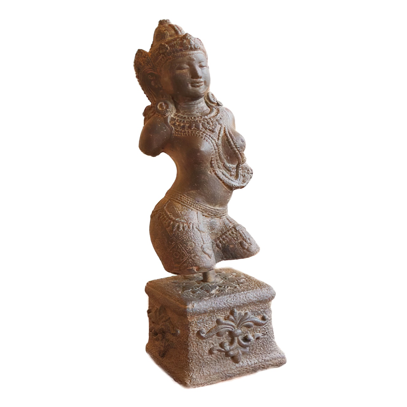 Figurine torse avec femme en fonte antique
