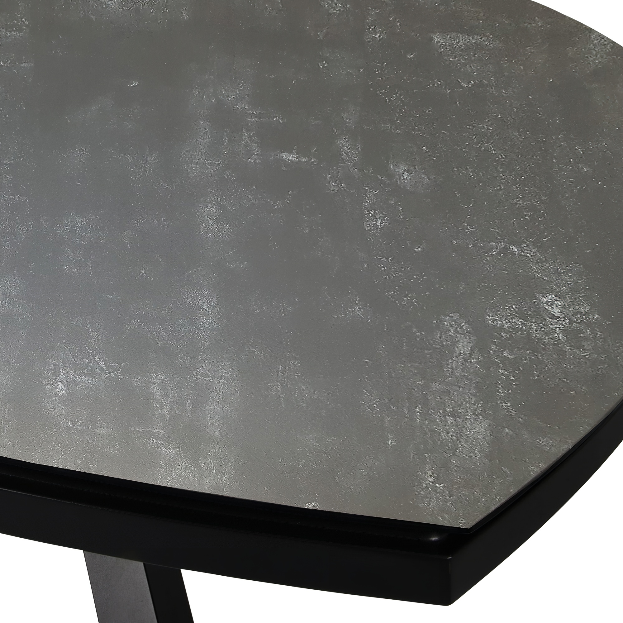 Table de jardin triangulaire 170x170cm Anthracite - Alu et vitrocéramique - Zupino