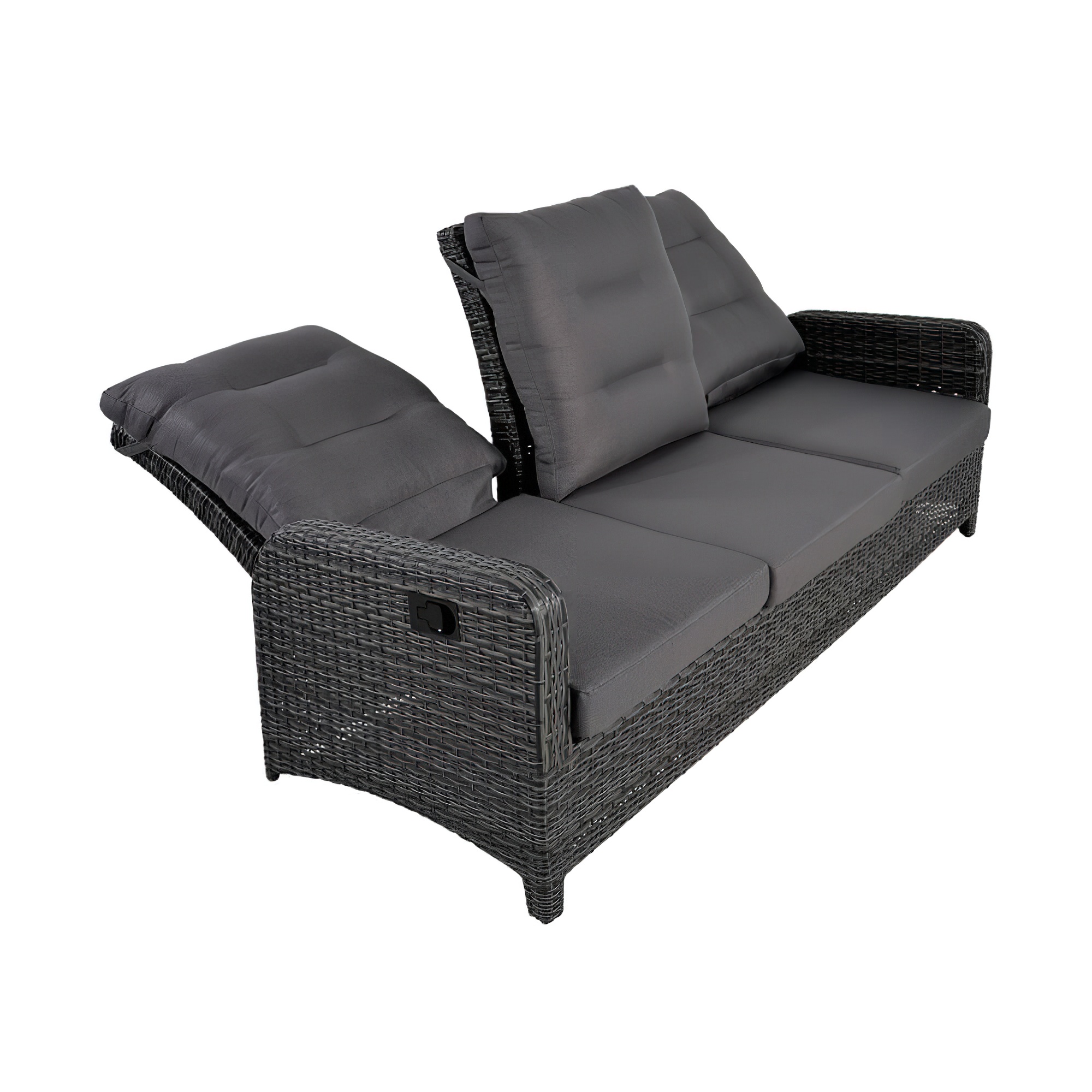 Canapé de jardin 3 places avec dossier inclinable - Sofa Refi