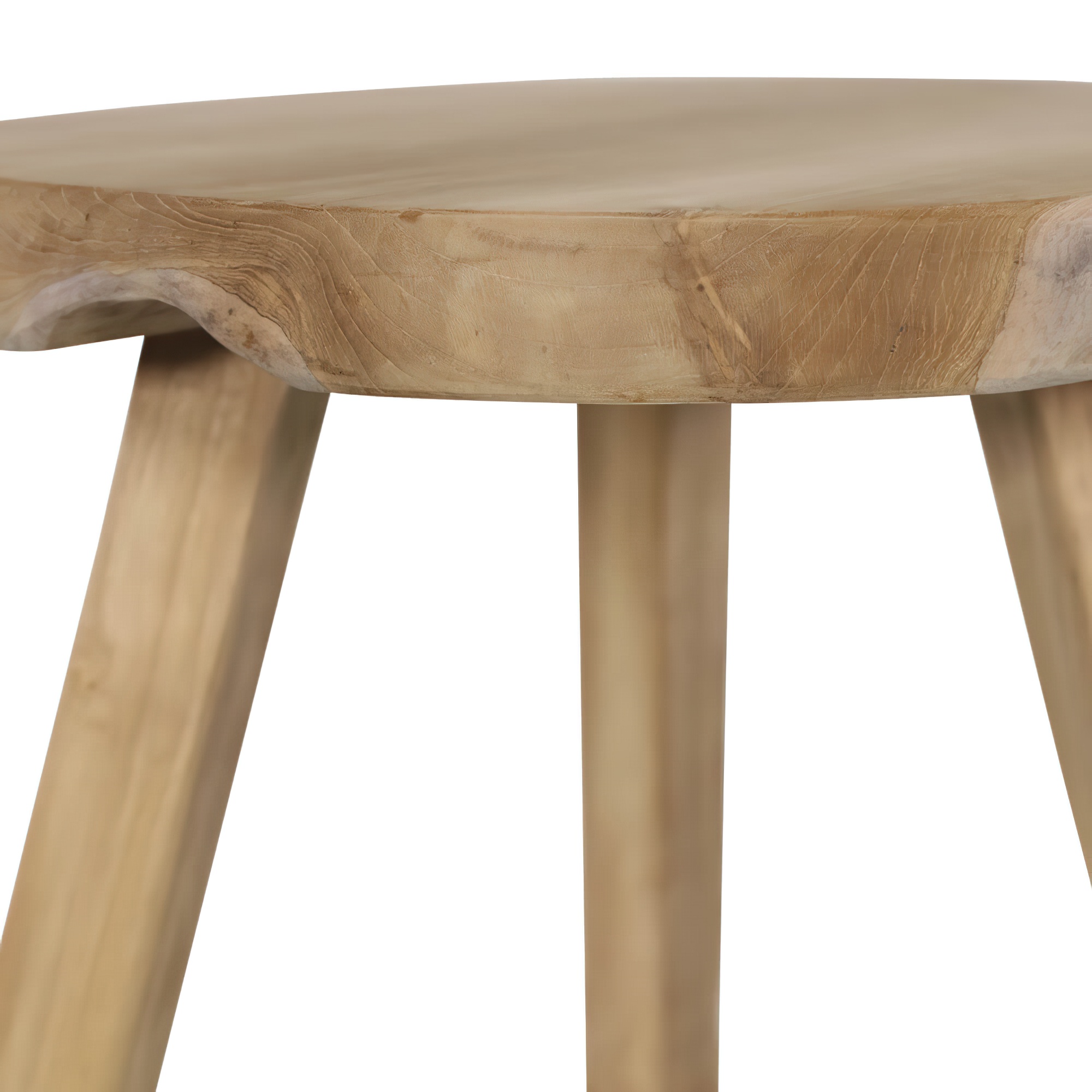 Tabouret de jardin rond en teck hauteur 47cm - Tabouret Lemo