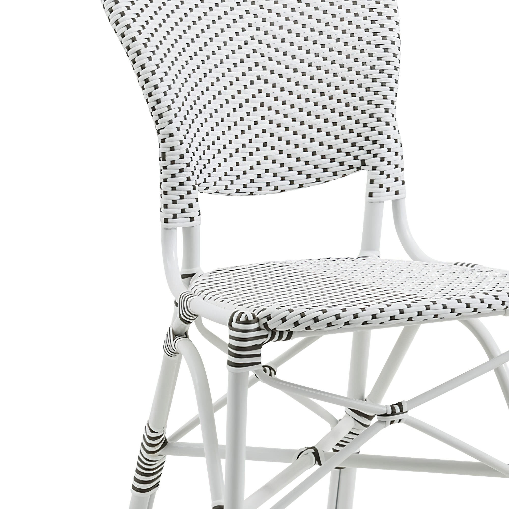 Chaise de jardin blanche élégante à pois - Chaise de jardin Karina