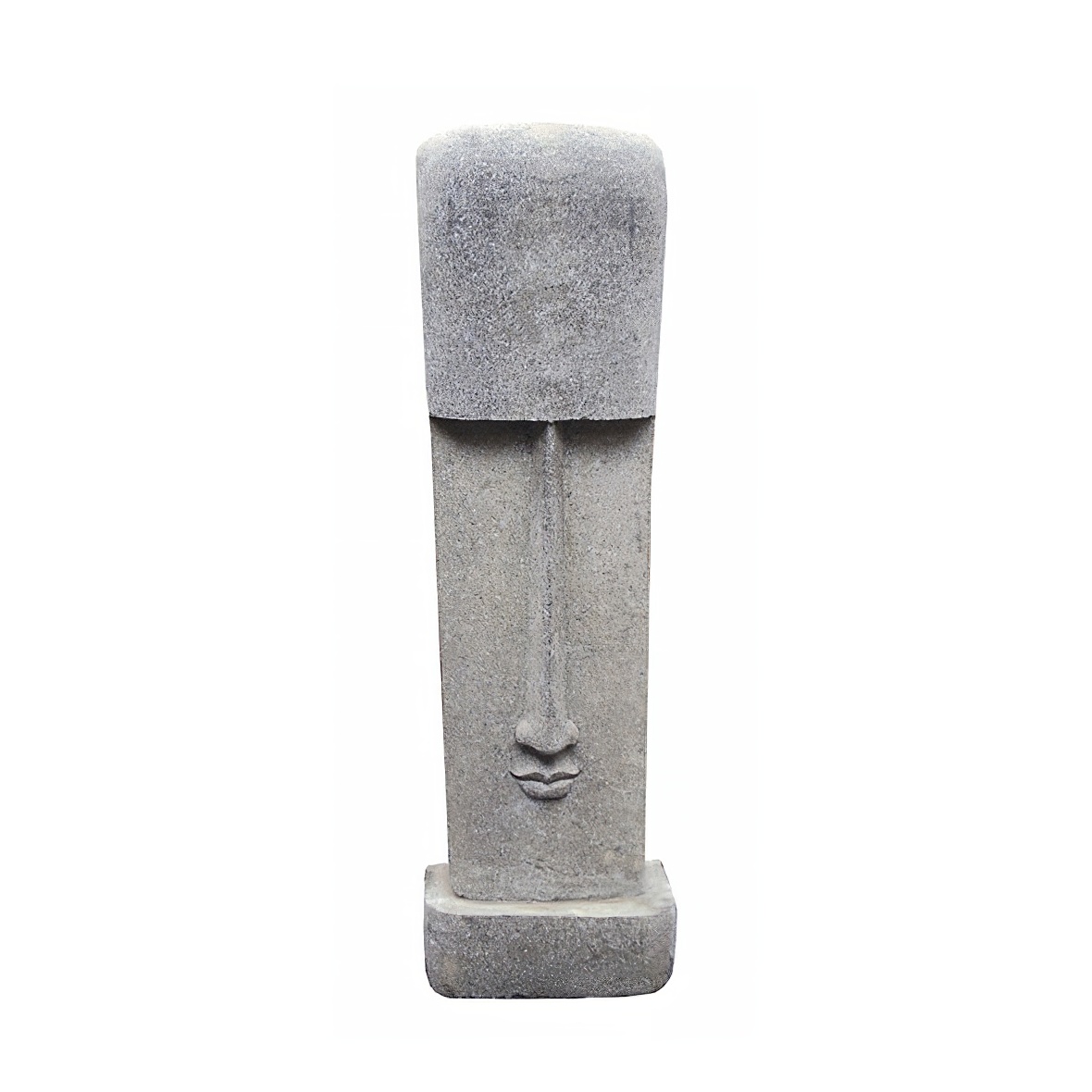 Tête de tiki antique en pierre naturelle faite main / 150 cm